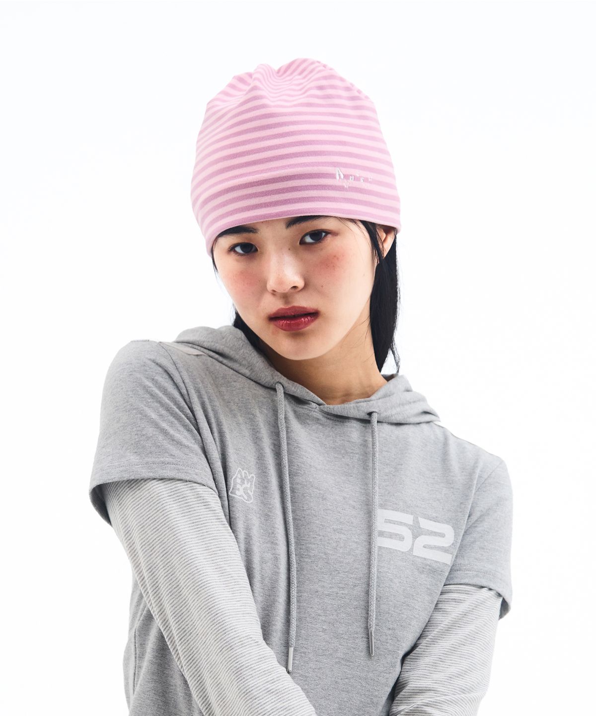 아메스 월드와이드(AMES-WORLDWIDE) JERSEY STRIPE BEANIE PINK
