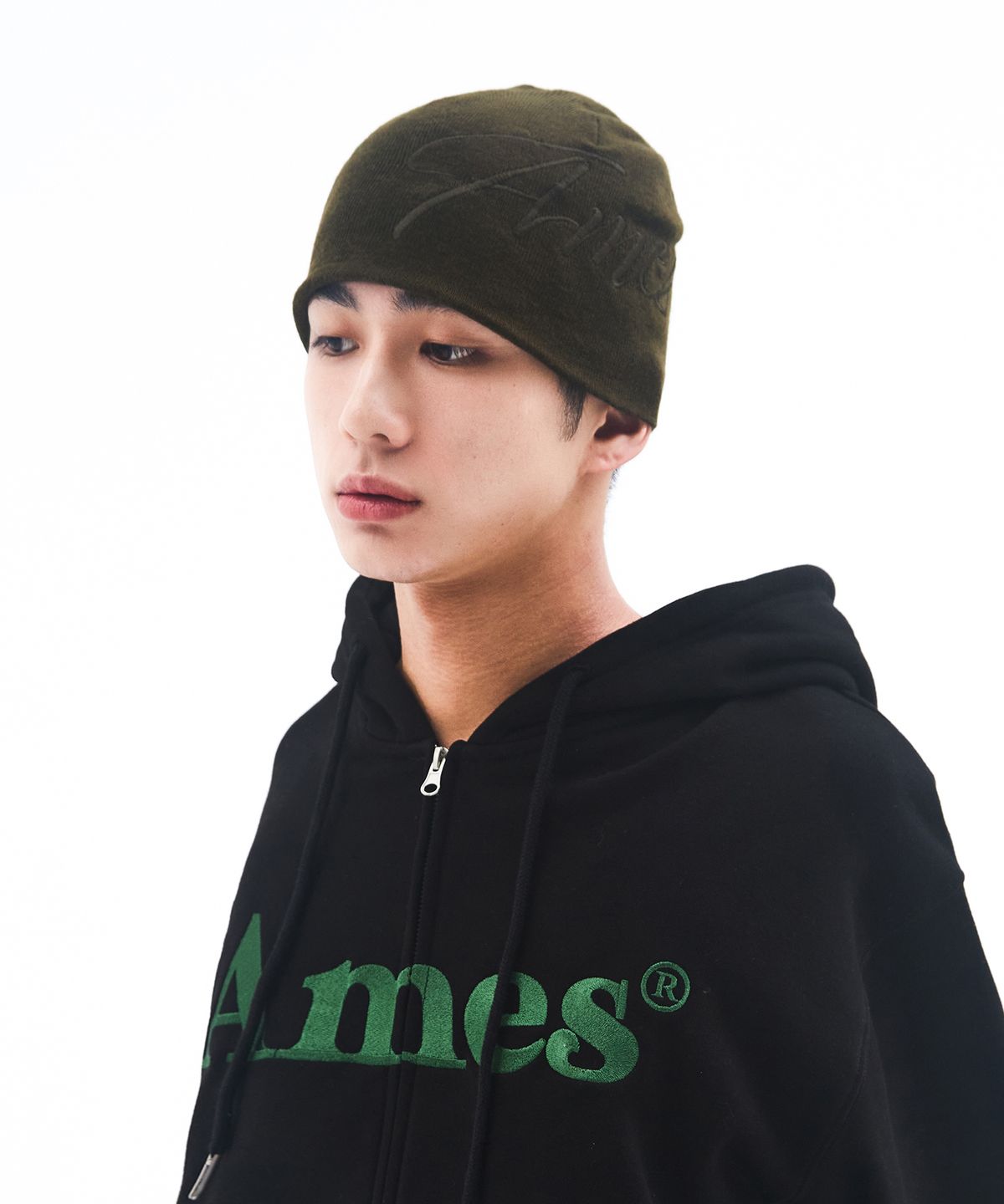 아메스 월드와이드(AMES-WORLDWIDE) BIG TYPO BEANIE KHAKI