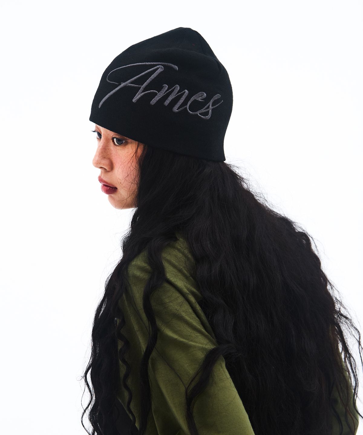 아메스 월드와이드(AMES-WORLDWIDE) BIG TYPO BEANIE BLACK
