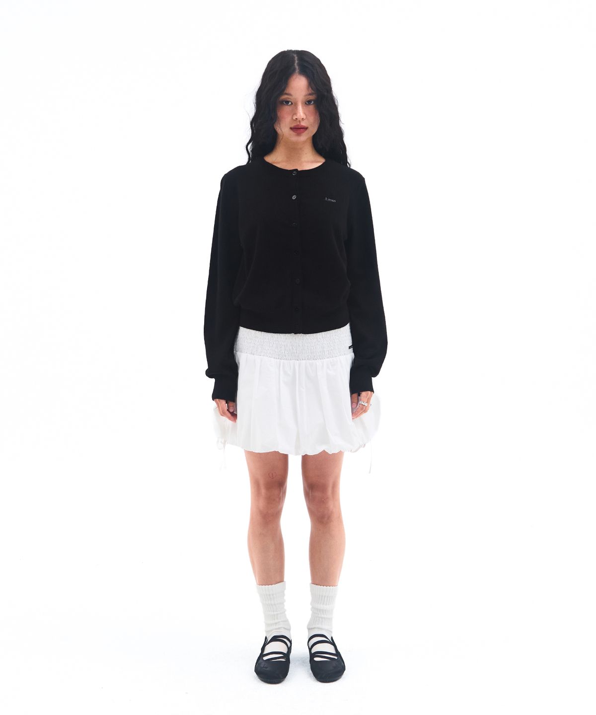 아메스 월드와이드(AMES-WORLDWIDE) PUMPKIN MINI SKIRT WHITE