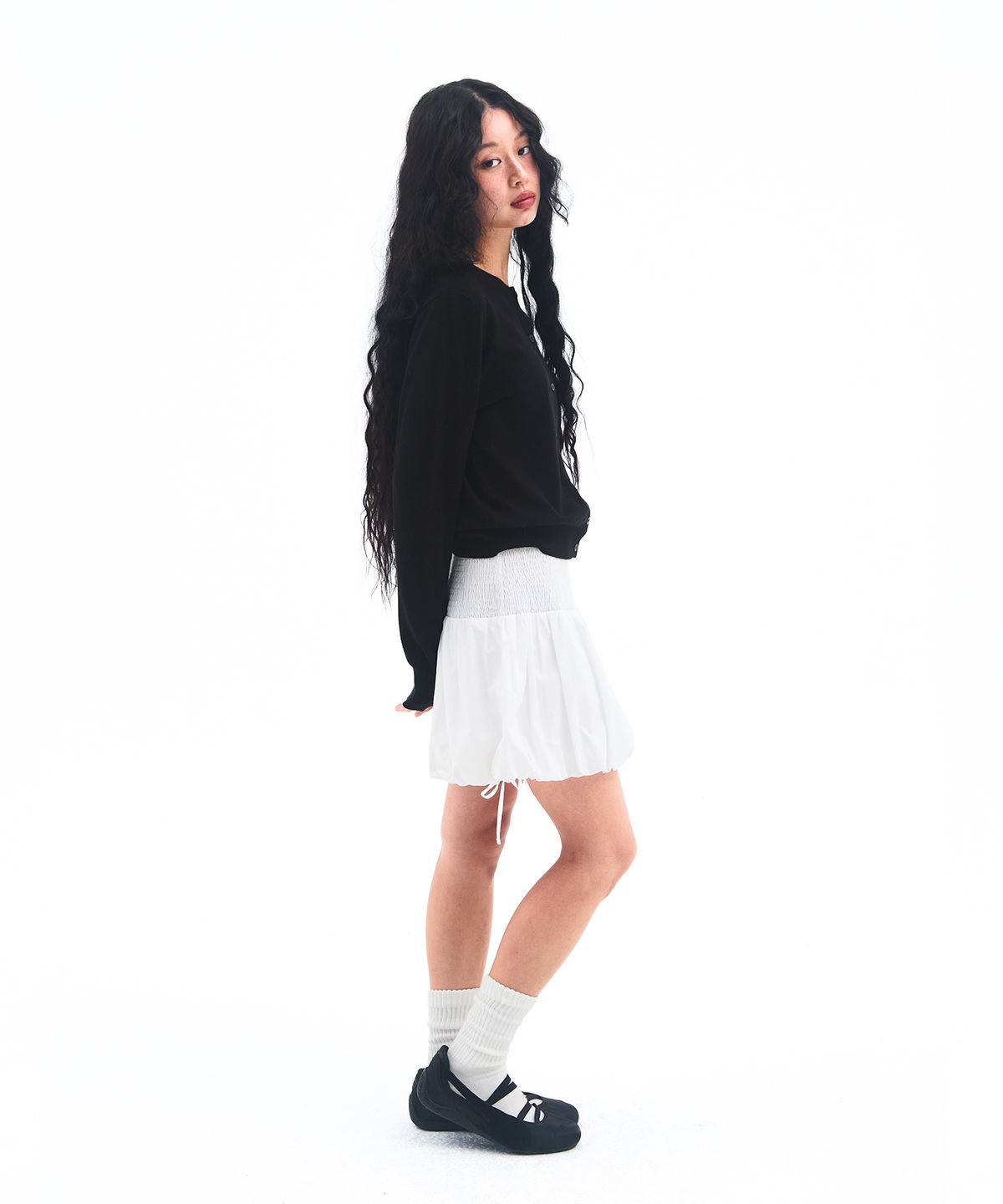 아메스 월드와이드(AMES-WORLDWIDE) PUMPKIN MINI SKIRT WHITE