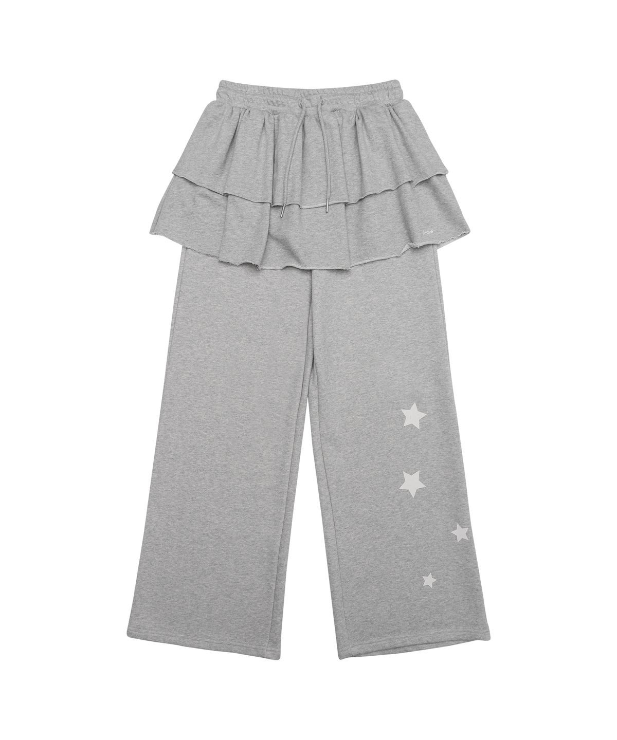 아메스 월드와이드(AMES-WORLDWIDE) FRILL LAYERED SWEAT PANTS GREY