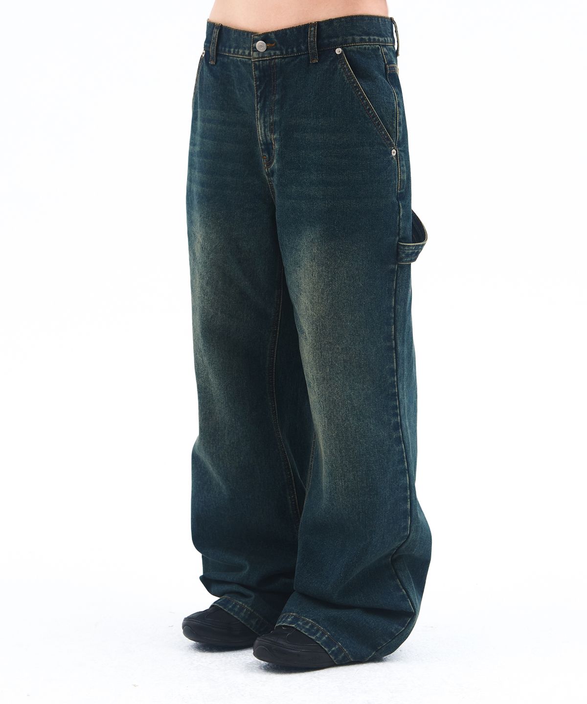 아메스 월드와이드(AMES-WORLDWIDE) SEMIWIDE DENIM PANTS DEEP BLUE