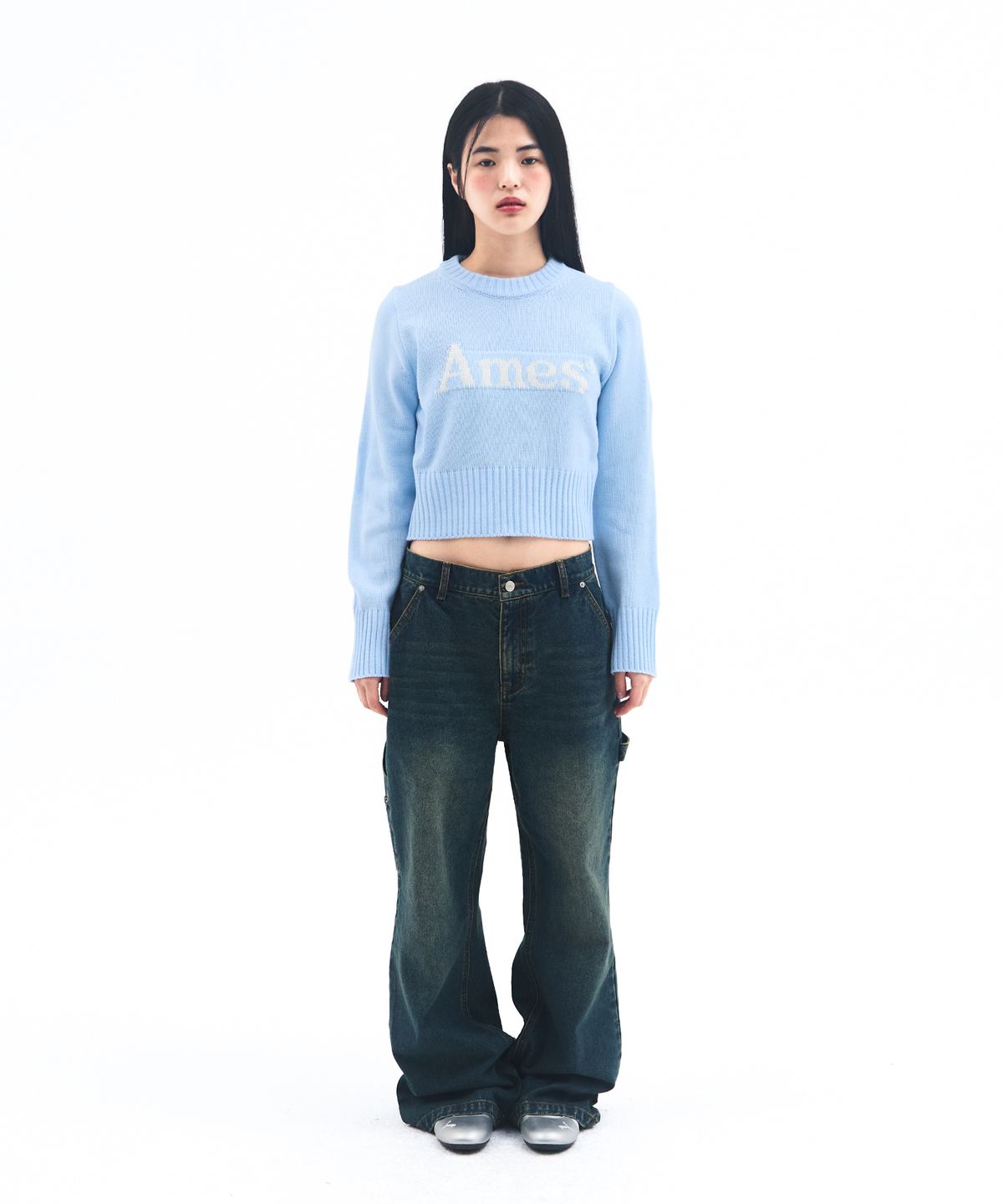 아메스 월드와이드(AMES-WORLDWIDE) SEMIWIDE DENIM PANTS DEEP BLUE
