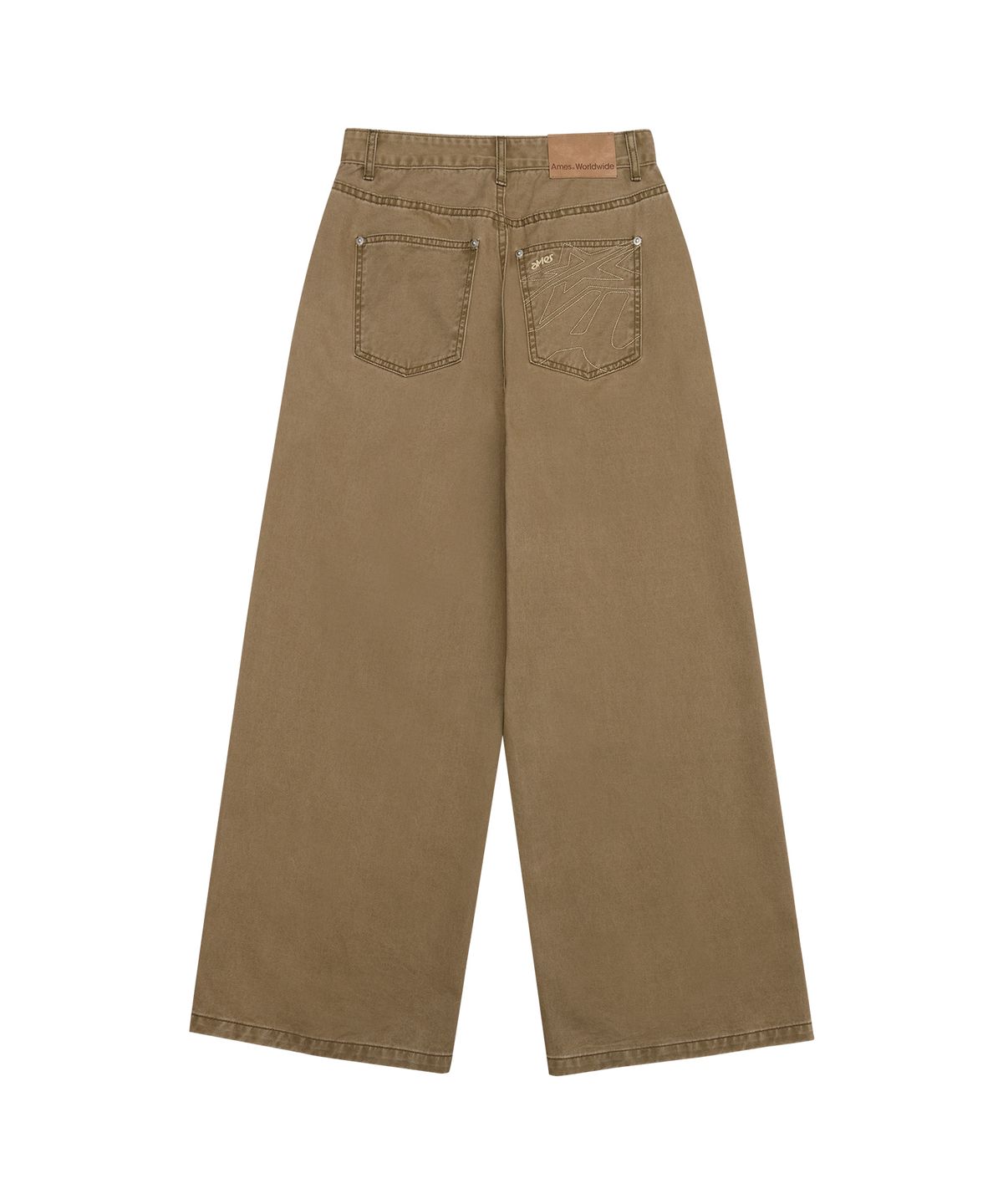 아메스 월드와이드(AMES-WORLDWIDE) OVERFIT COTTON PANTS BROWN