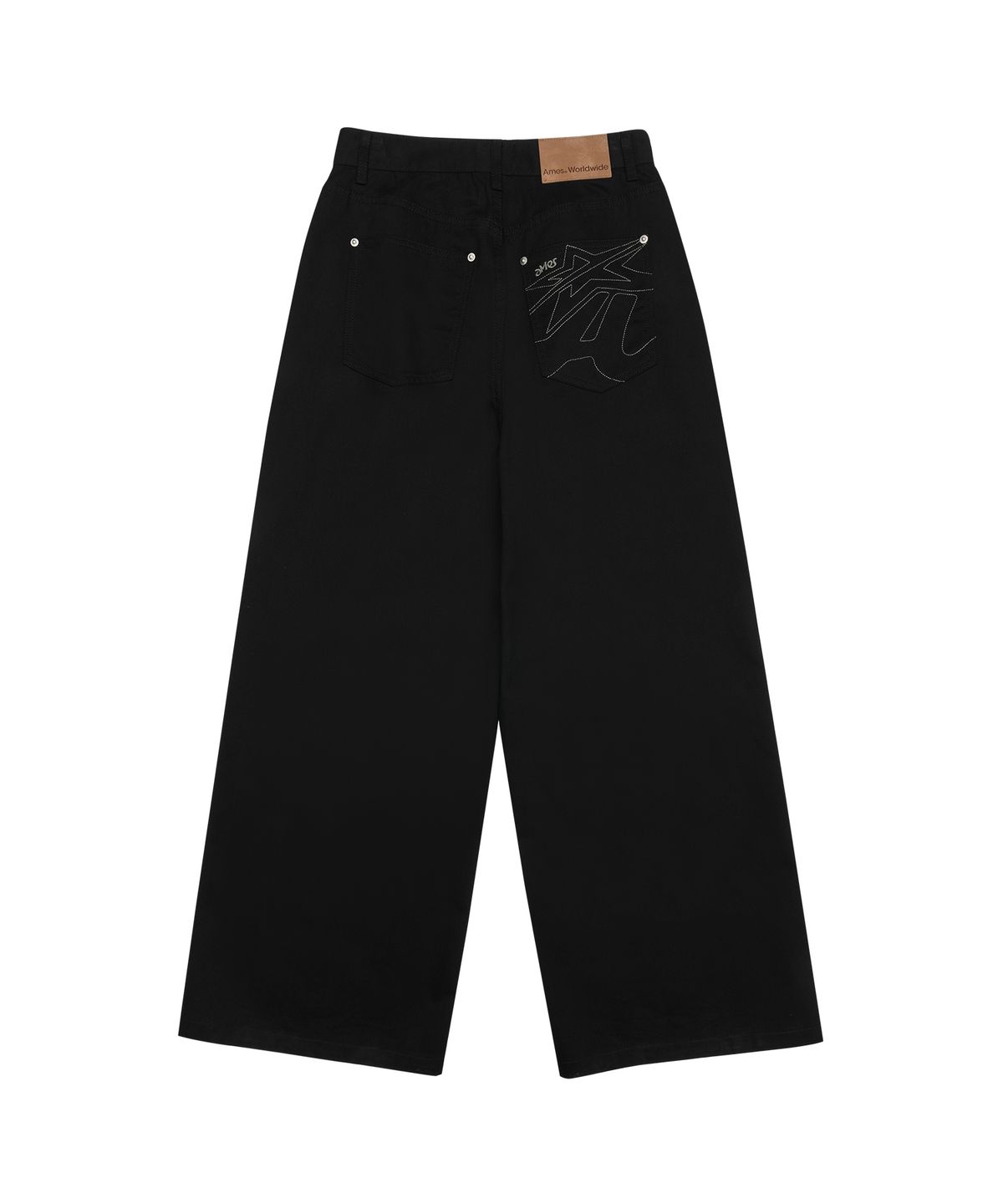 아메스 월드와이드(AMES-WORLDWIDE) OVERFIT COTTON PANTS BLACK