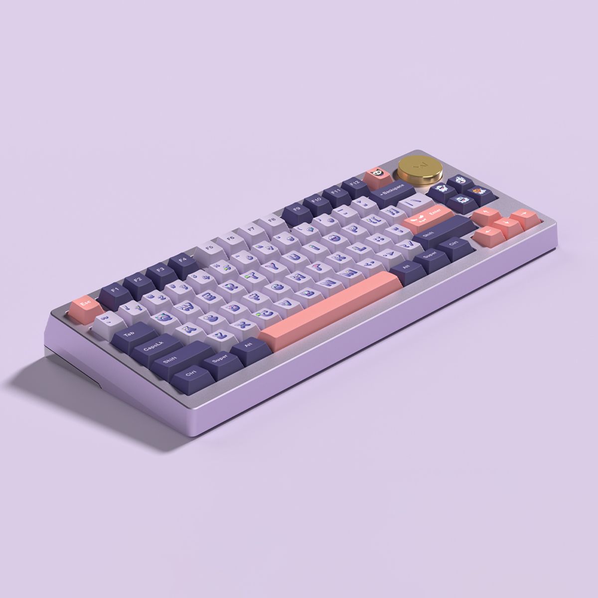 에스피엠(SPM) Soulcat 고함량 PBT 염료승화 영문 키캡 158키 커스텀키보드 교체용 (Cute Ghost)