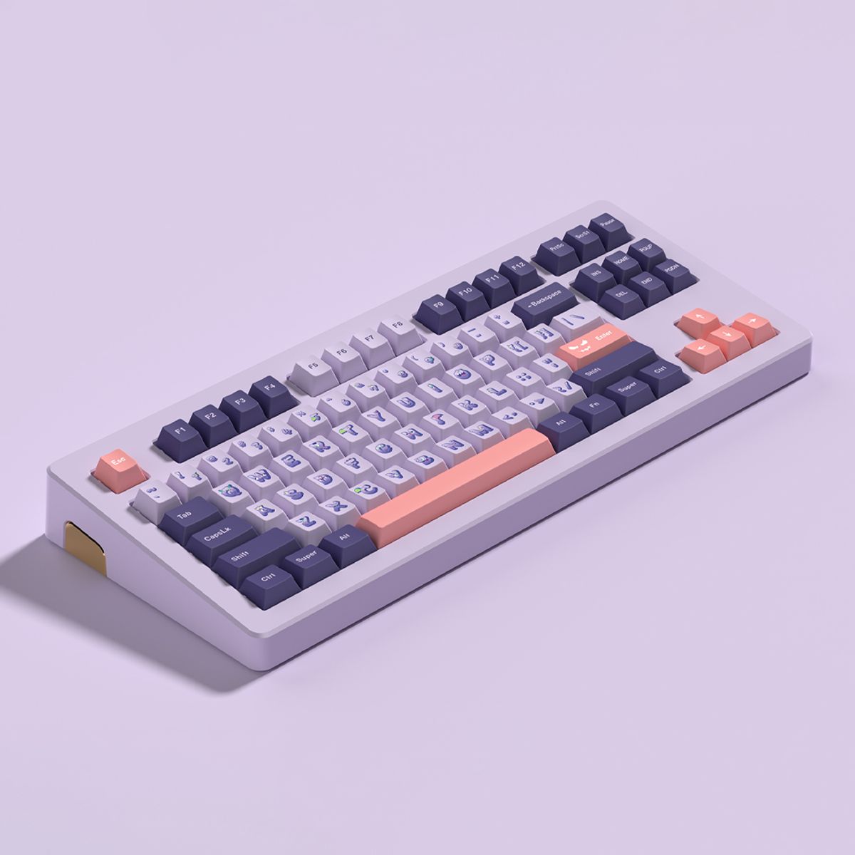 에스피엠(SPM) Soulcat 고함량 PBT 염료승화 영문 키캡 158키 커스텀키보드 교체용 (Cute Ghost)
