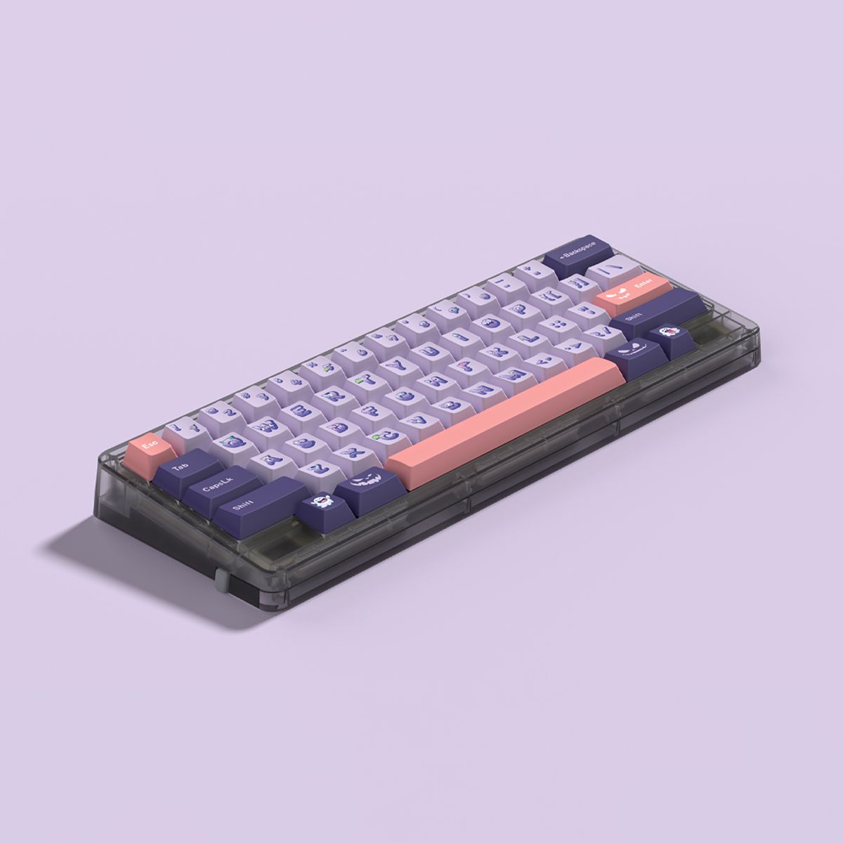 에스피엠(SPM) Soulcat 고함량 PBT 염료승화 영문 키캡 158키 커스텀키보드 교체용 (Cute Ghost)