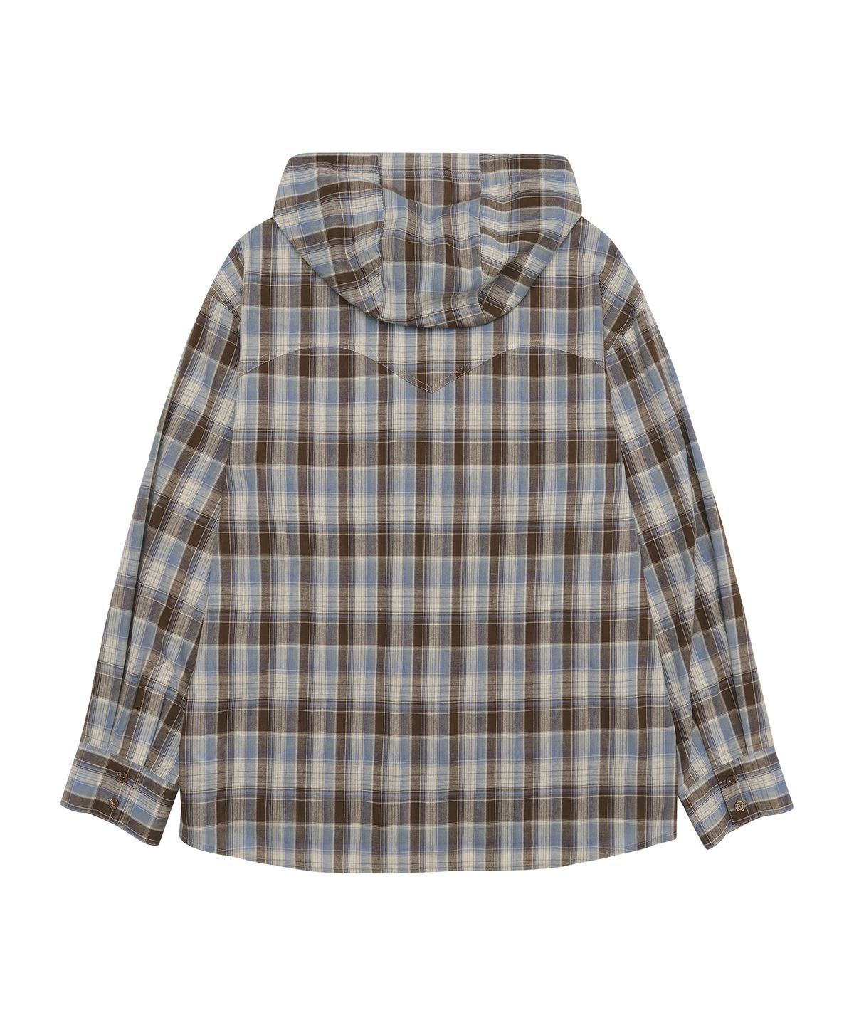아메스 월드와이드(AMES-WORLDWIDE) CHECK HOODIE SHIRTS BLUE