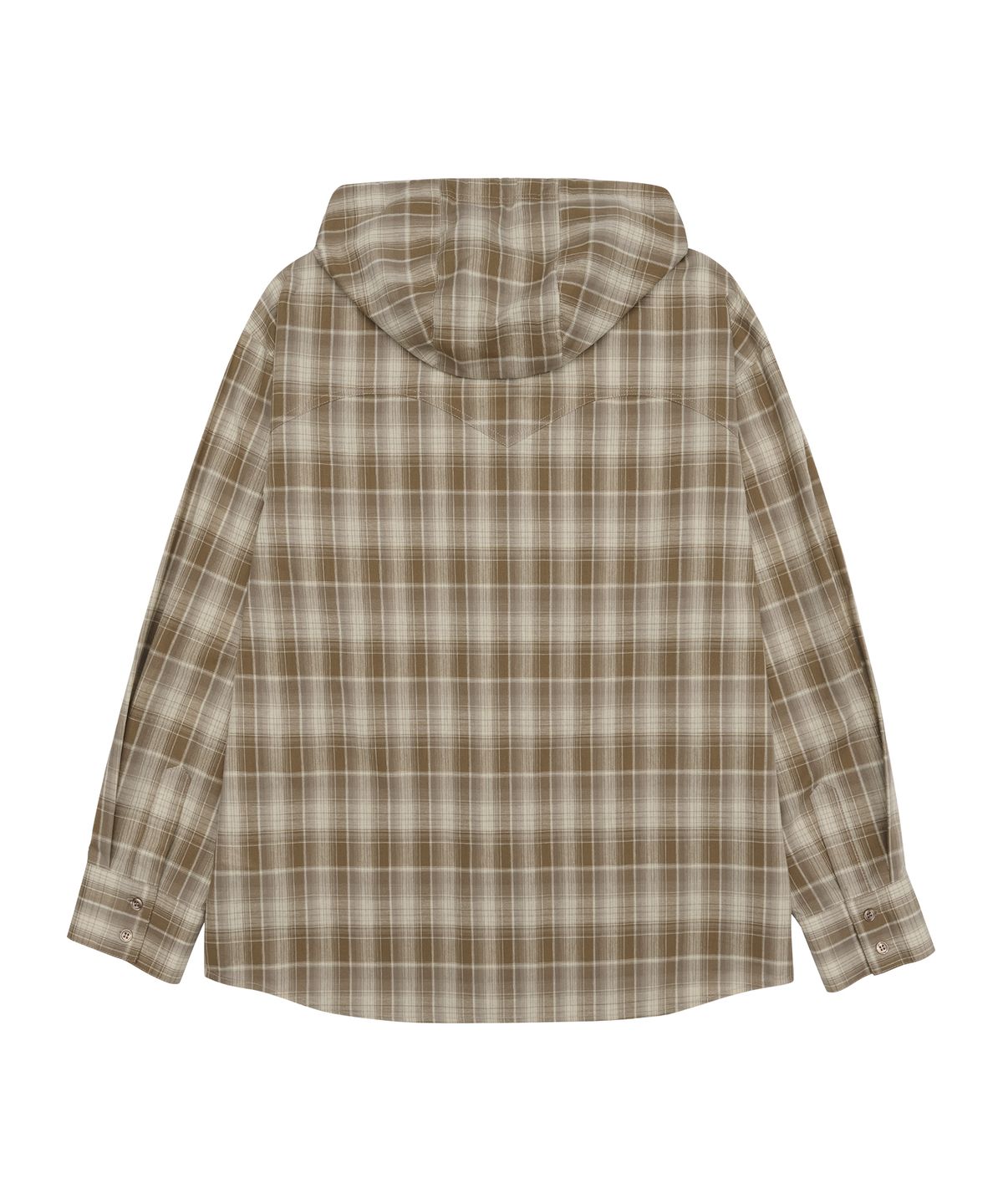 아메스 월드와이드(AMES-WORLDWIDE) CHECK HOODIE SHIRTS BROWN