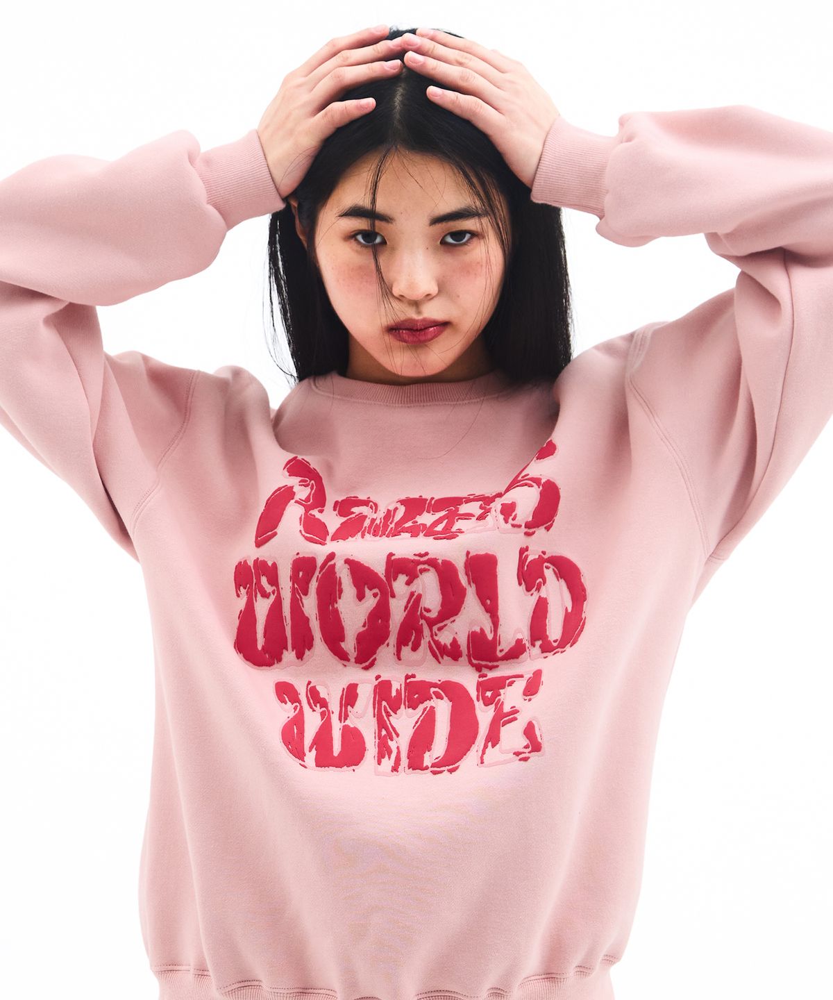 아메스 월드와이드(AMES-WORLDWIDE) BIG TYPO SWEATSHIRT PINK