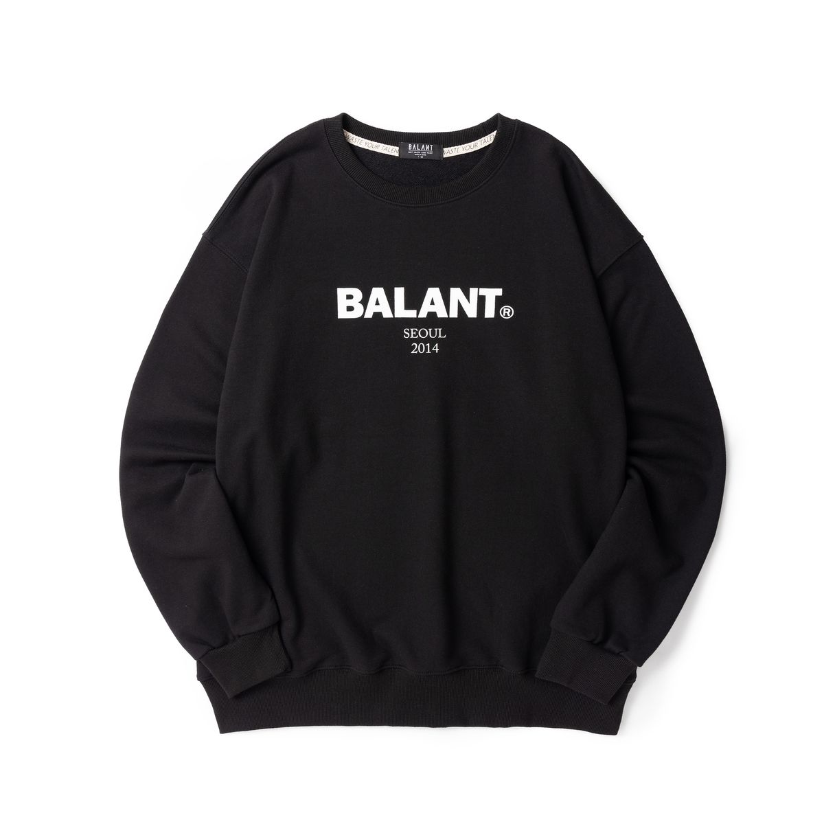 발란트(BALANT) 오리지널 헤비로고 베이직 스웨이트셔츠 - 블랙