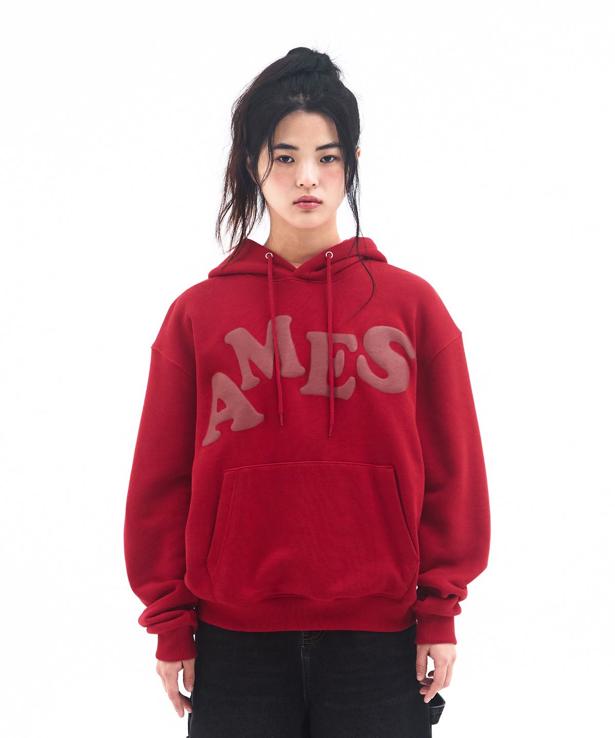 아메스 월드와이드(AMES-WORLDWIDE) BIG TYPO HOODIE RED