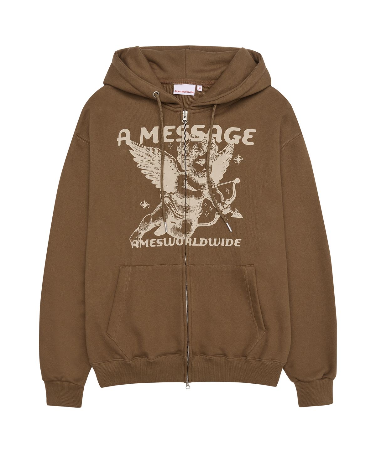 아메스 월드와이드(AMES-WORLDWIDE) BABY ANGEL HOODIE ZIP UP BROWN