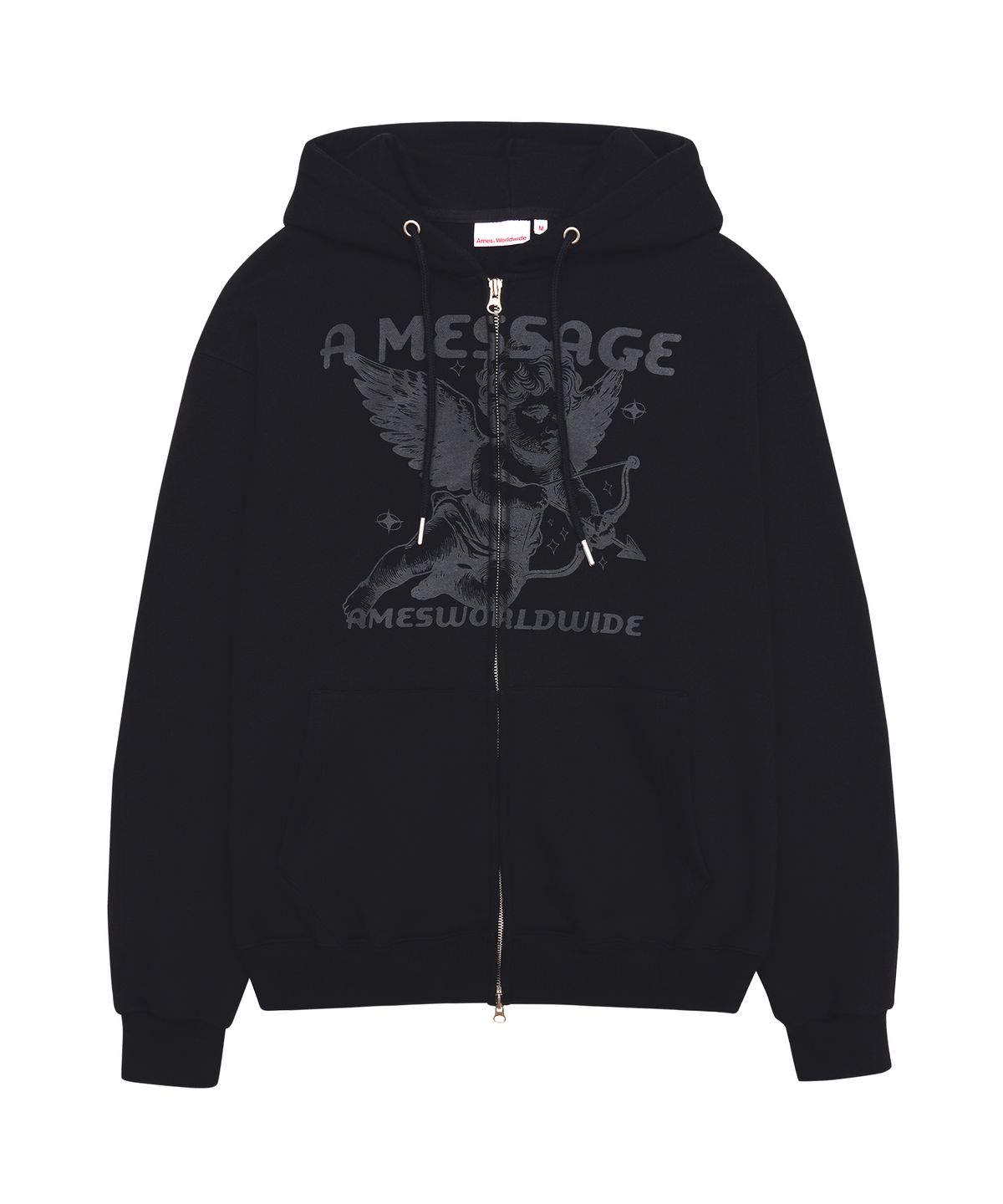 아메스 월드와이드(AMES-WORLDWIDE) BABY ANGEL HOODIE ZIP UP BLACK