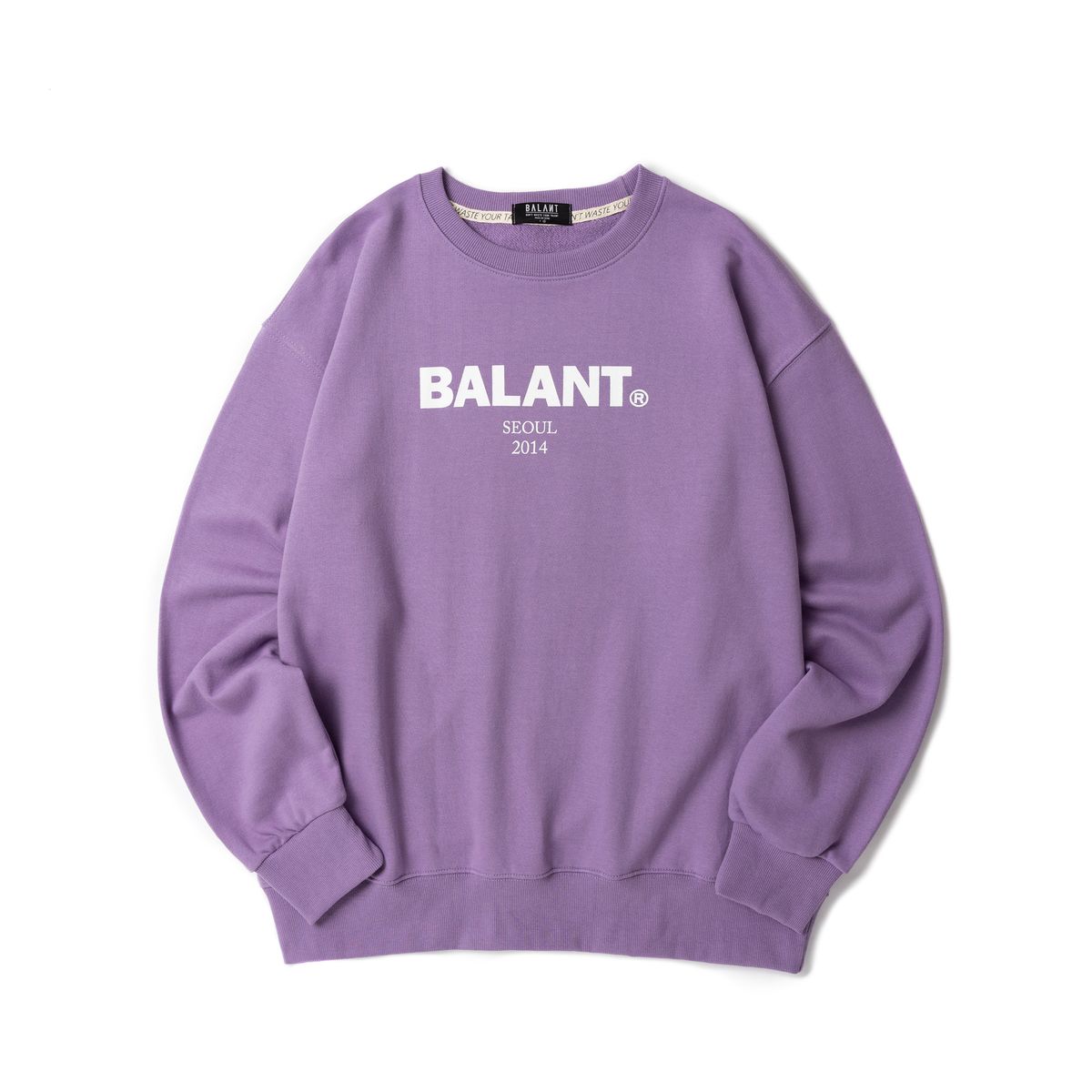 발란트(BALANT) 오리지널 헤비로고 베이직 스웨이트셔츠 - 라벤더