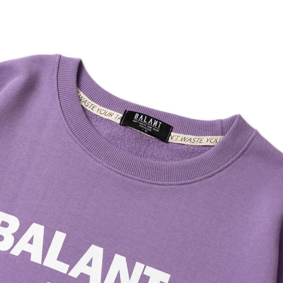 발란트(BALANT) 오리지널 헤비로고 베이직 스웨이트셔츠 - 라벤더