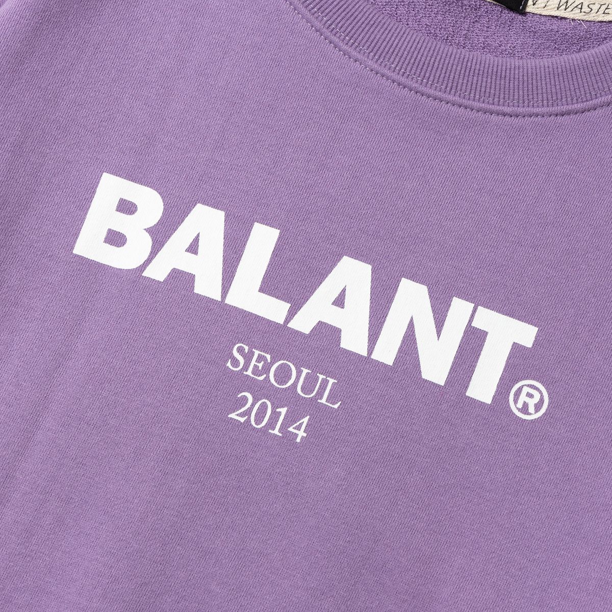 발란트(BALANT) 오리지널 헤비로고 베이직 스웨이트셔츠 - 라벤더