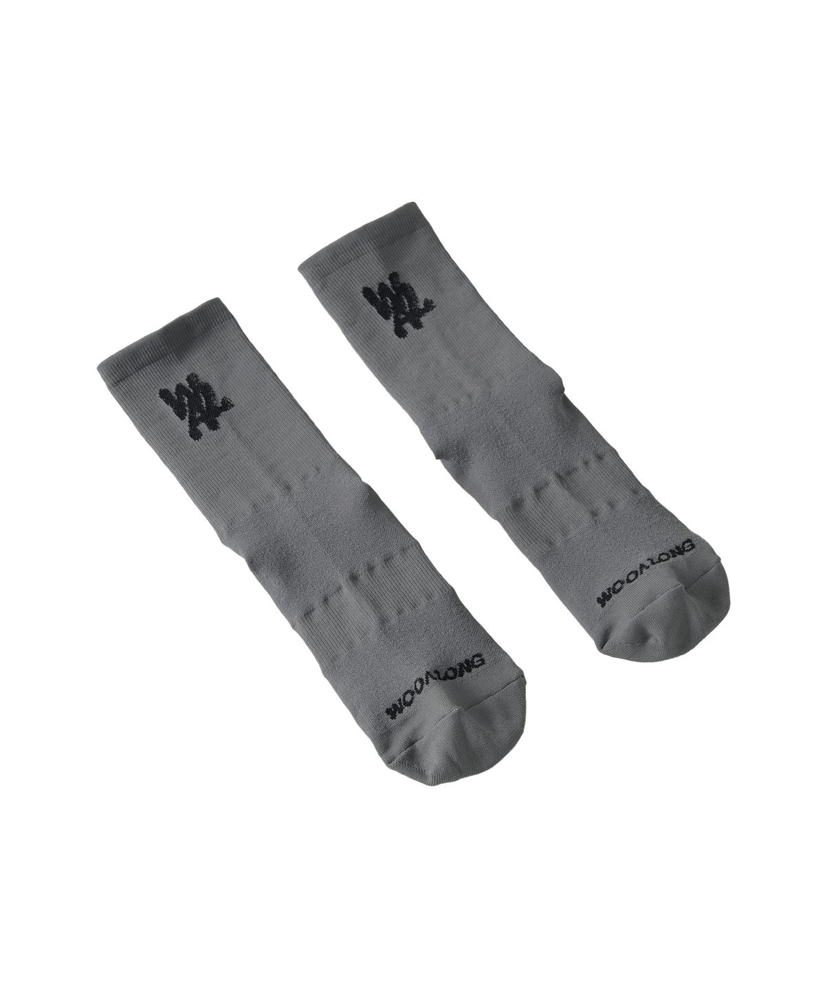 우알롱(WOOALONG) Daily Two-Tone Running Crew Socks - GREY
