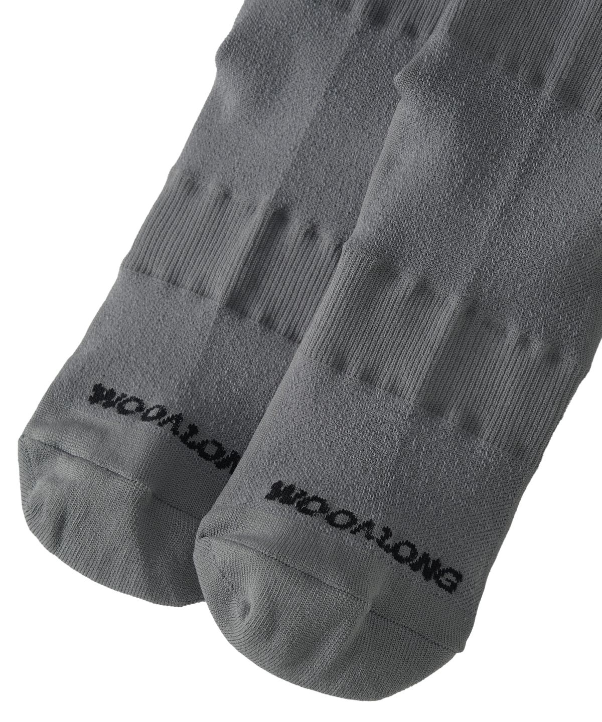 우알롱(WOOALONG) Daily Two-Tone Running Crew Socks - GREY