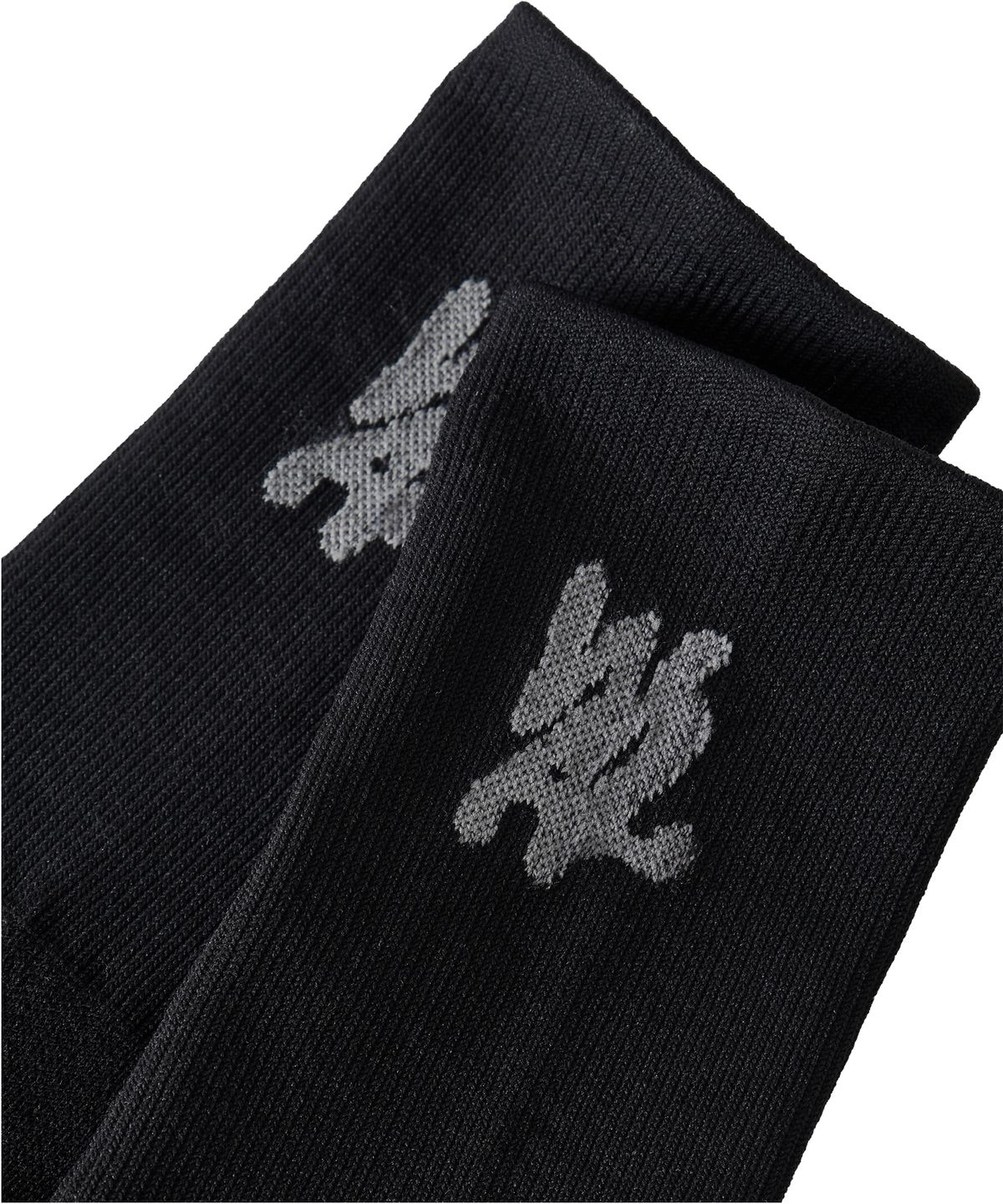 우알롱(WOOALONG) Daily Two-Tone Running Crew Socks - BLACK
