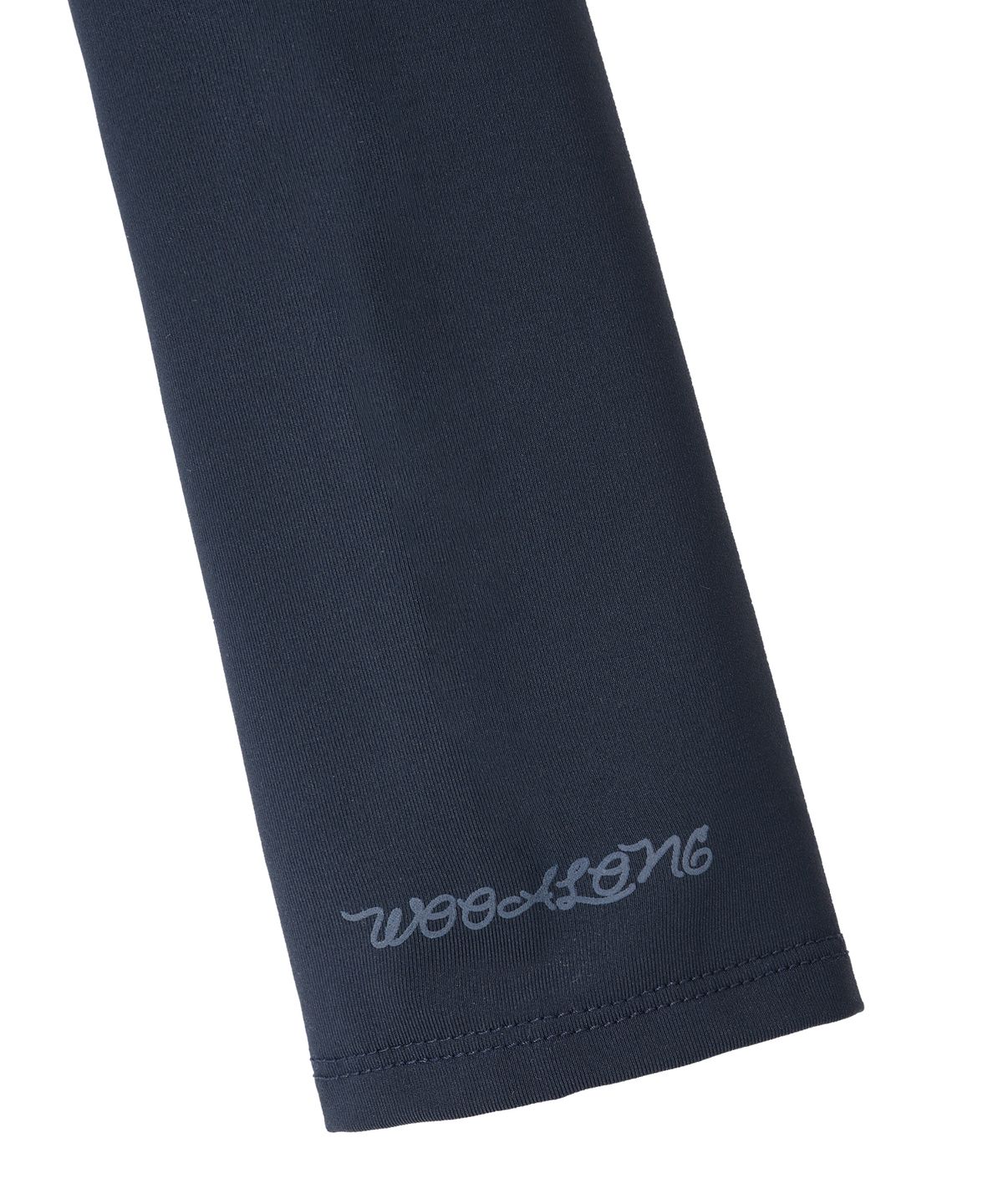 우알롱(WOOALONG) Nylon Buttoned Crop T-shirt [Fabric by ITALY] - NAVY