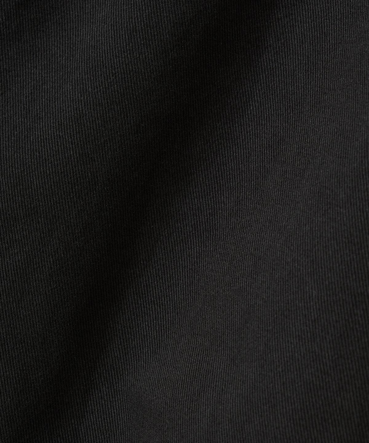 우알롱(WOOALONG) Essential Twill String Banding Wide Pants - BLACK