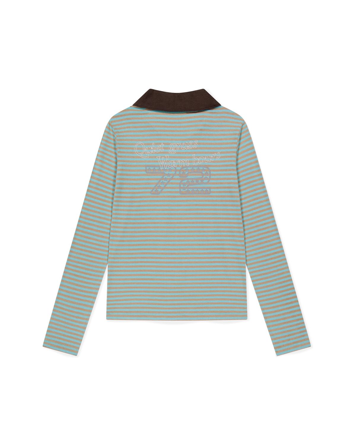 썬러브(SUNLOVE) W 72 Stripe LS Polo Blue