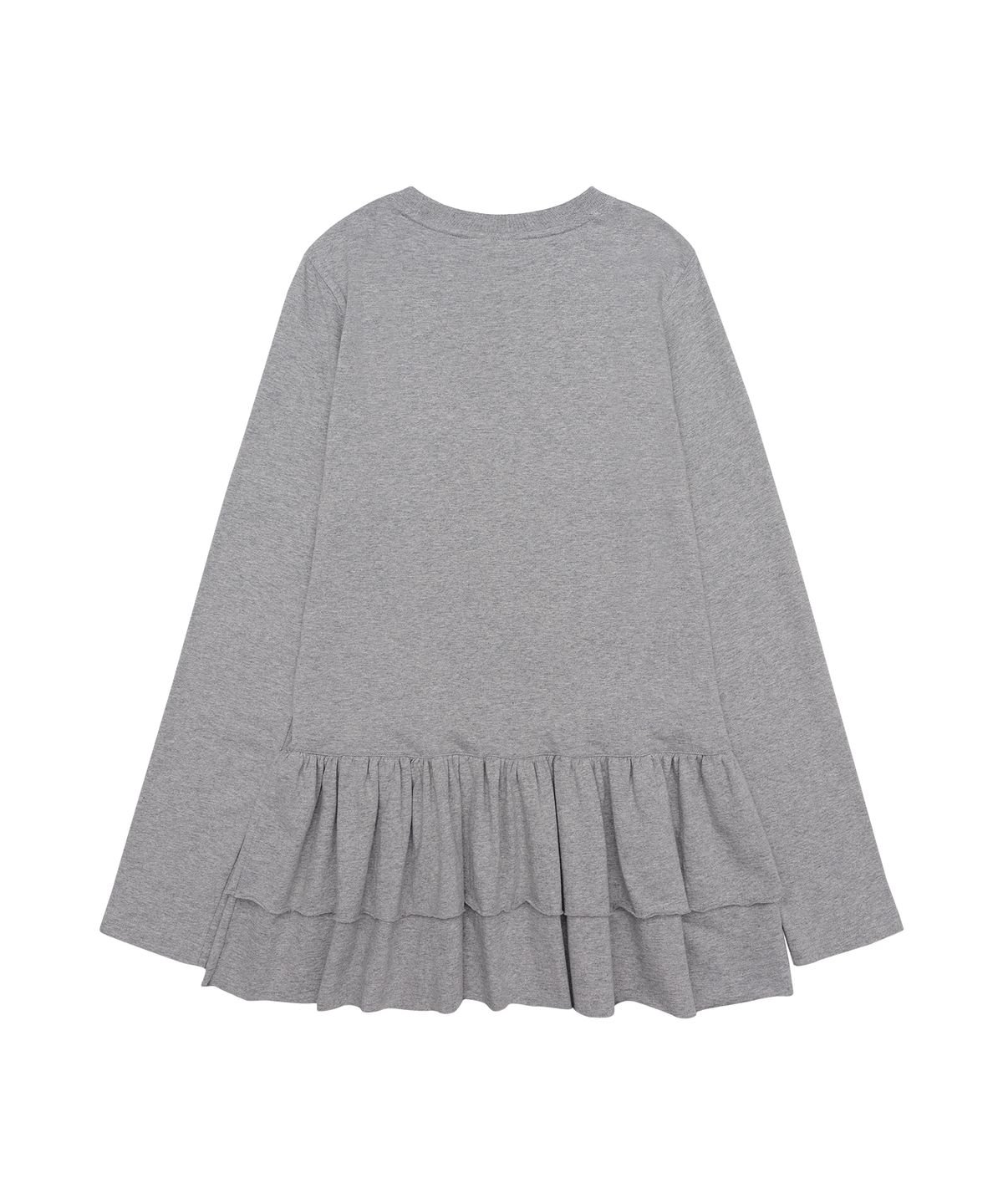 아메스 월드와이드(AMES-WORLDWIDE) FRILL LAYERED LONGSLEEVE TEE GREY