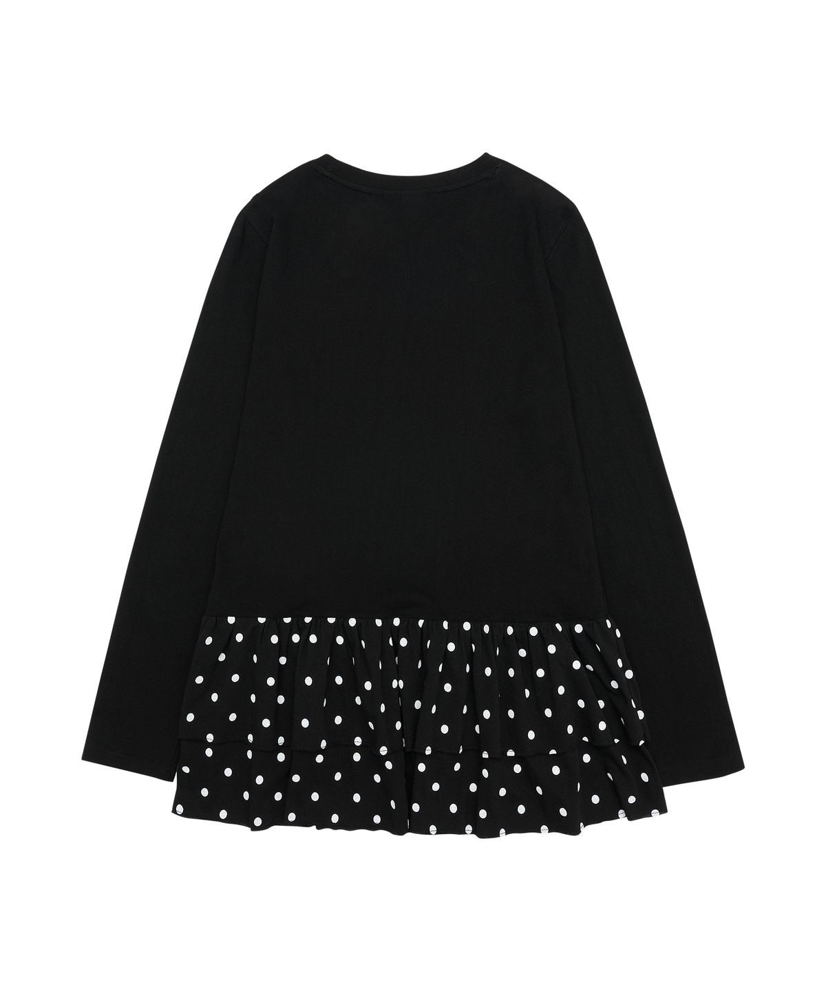 아메스 월드와이드(AMES-WORLDWIDE) FRILL LAYERED LONGSLEEVE TEE BLACK