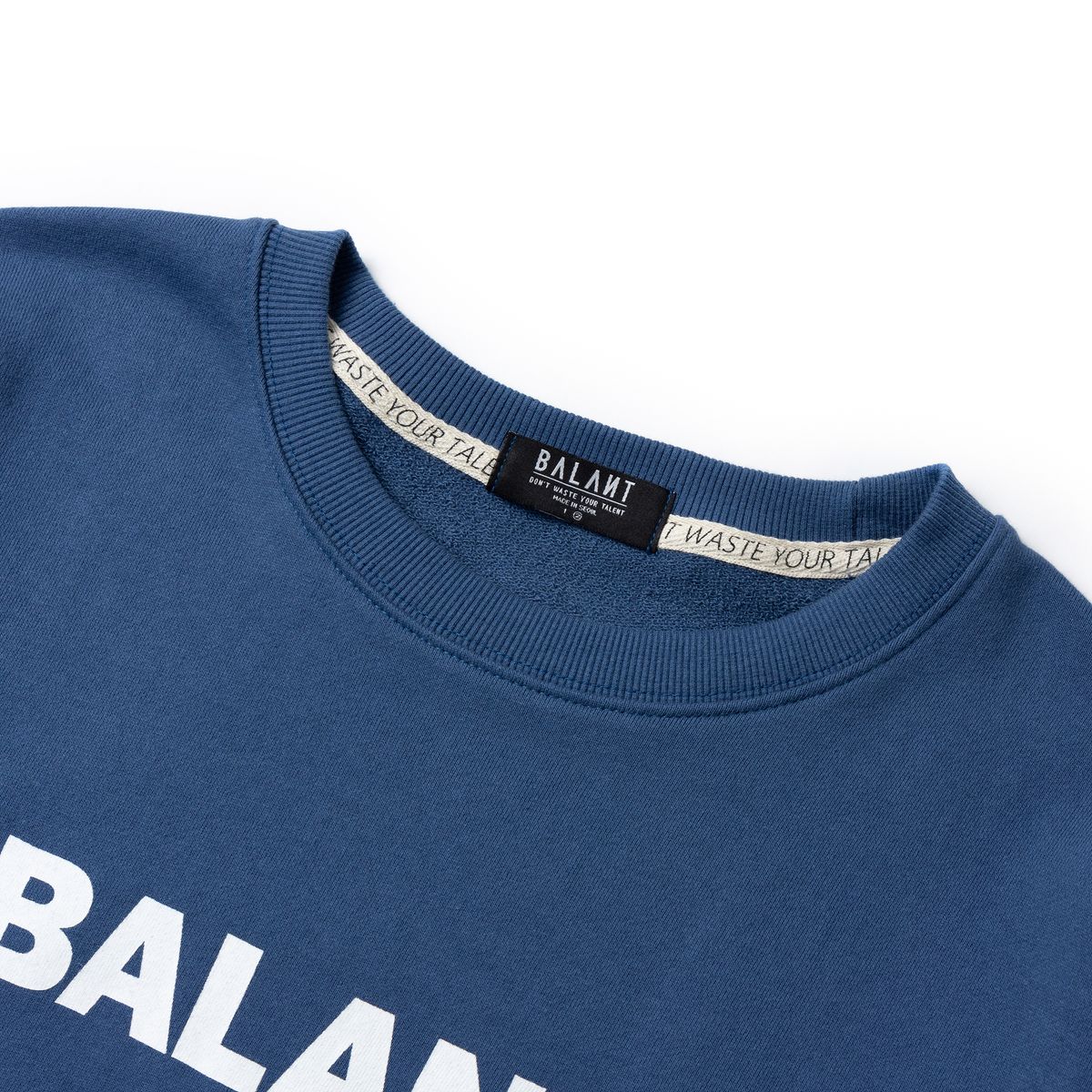 발란트(BALANT) 오리지널 헤비로고 베이직 스웨이트셔츠 - 네이비