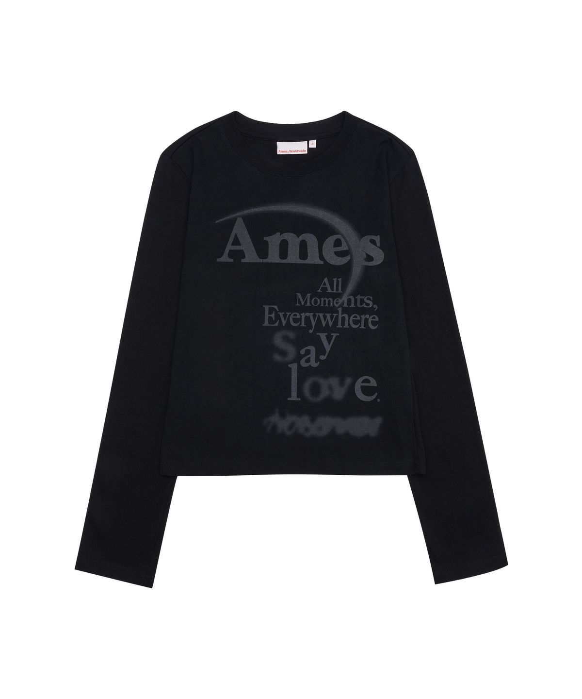 아메스 월드와이드(AMES-WORLDWIDE) BIG TYPO LONGSLEEVE TEE BLACK