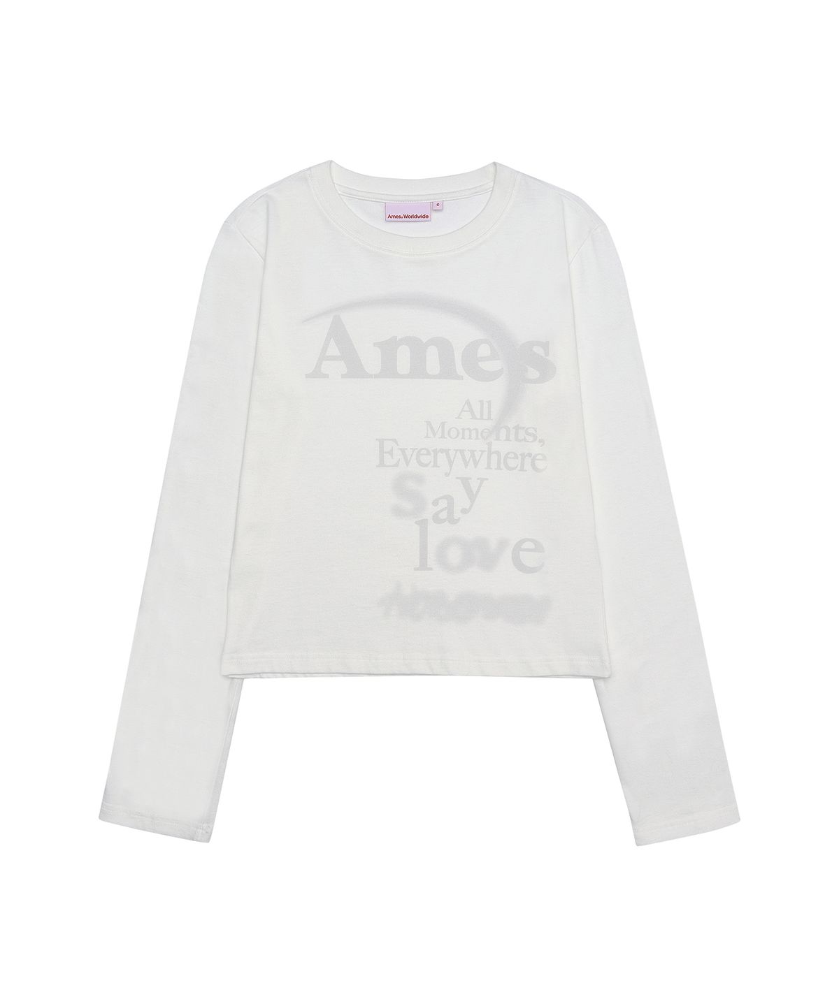 아메스 월드와이드(AMES-WORLDWIDE) BIG TYPO LONGSLEEVE TEE WHITE