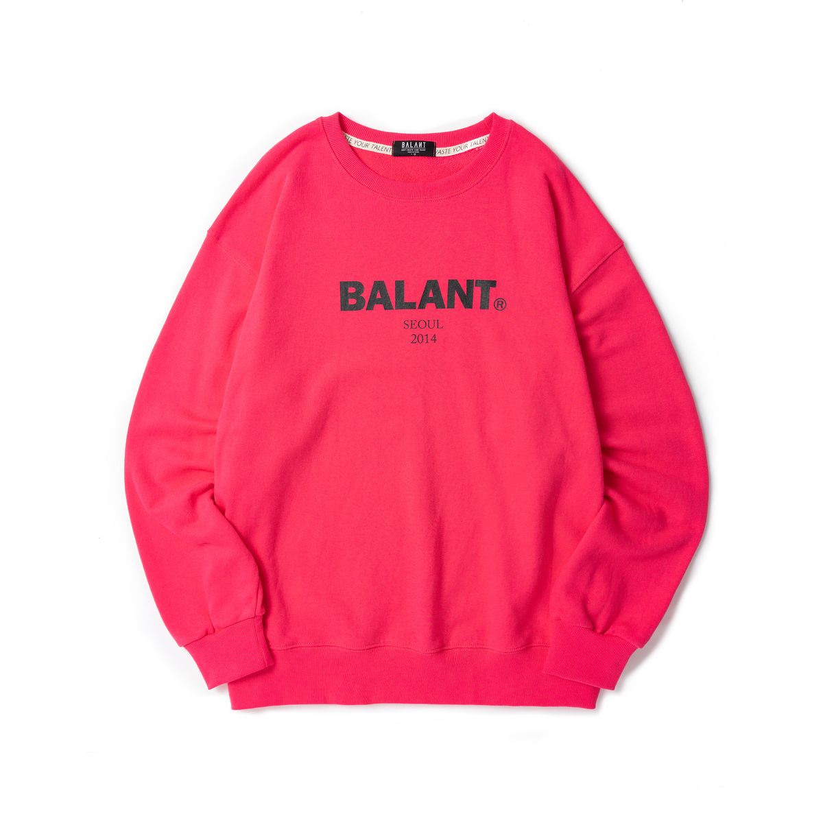 발란트(BALANT) 오리지널 헤비로고 베이직 스웨이트셔츠 - 핑크