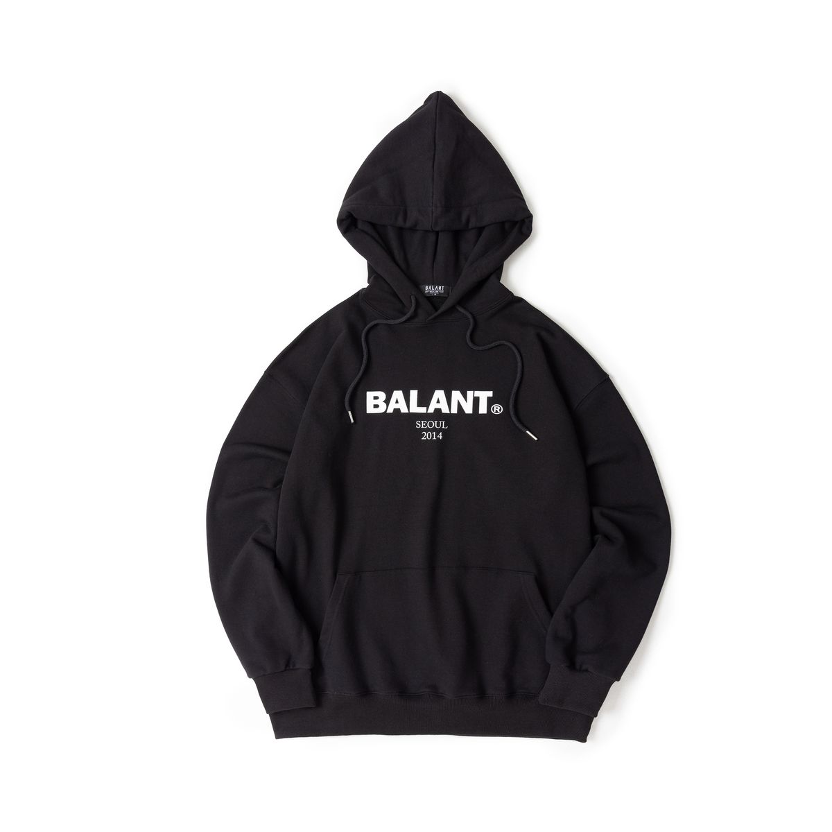 발란트(BALANT) 오리지널 헤비로고 베이직 후드 - 블랙