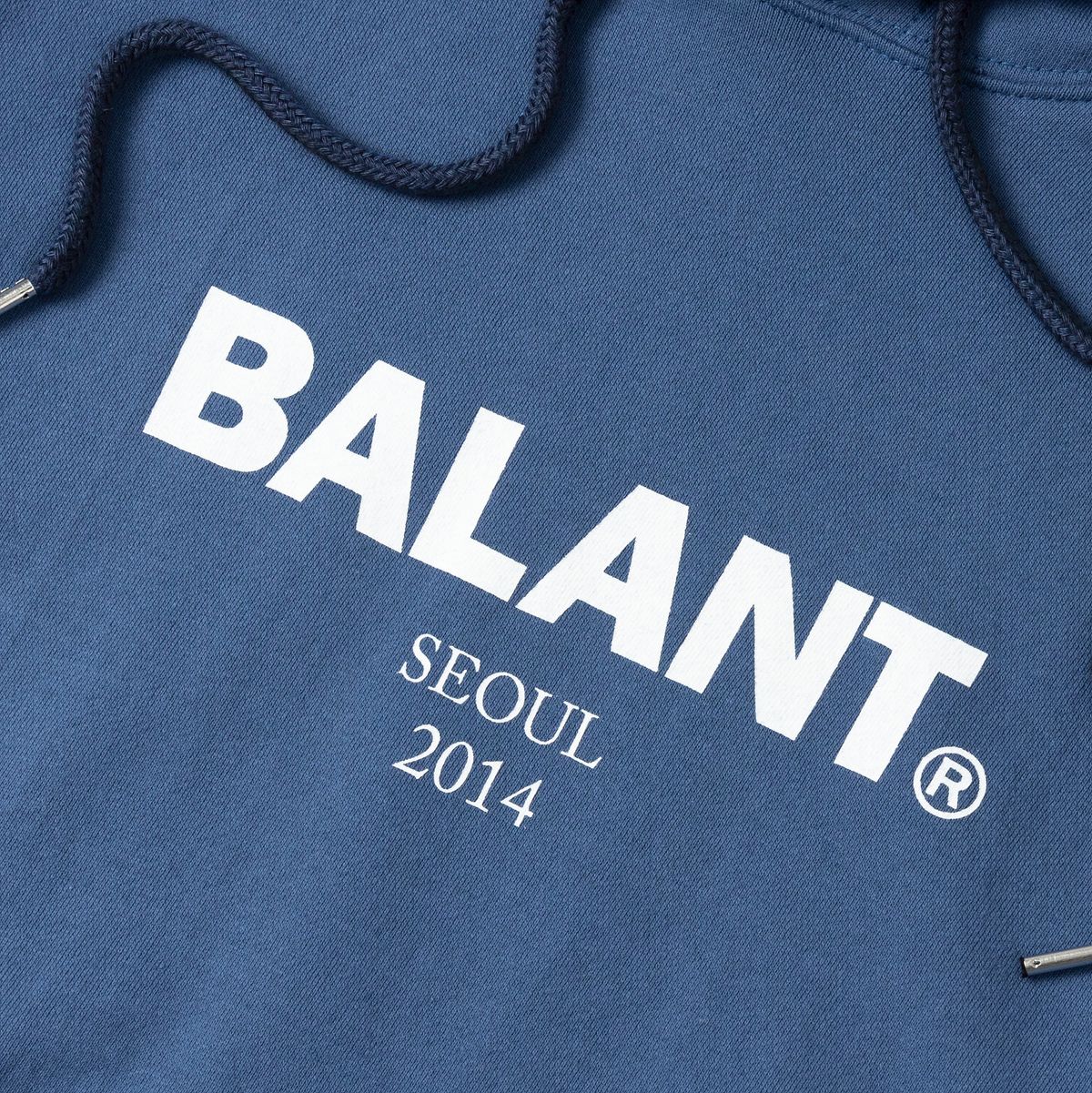 발란트(BALANT) 오리지널 헤비로고 베이직 후드 - 네이비