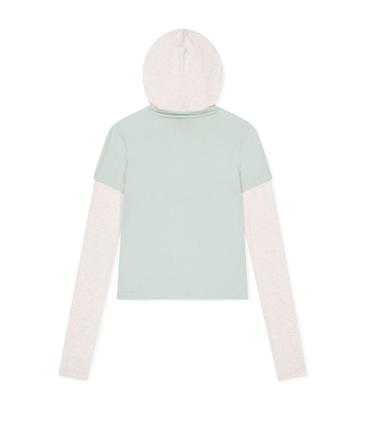 썬러브투어(SUNLOVETOUR) W Prose Layered Hooded Tee Mint