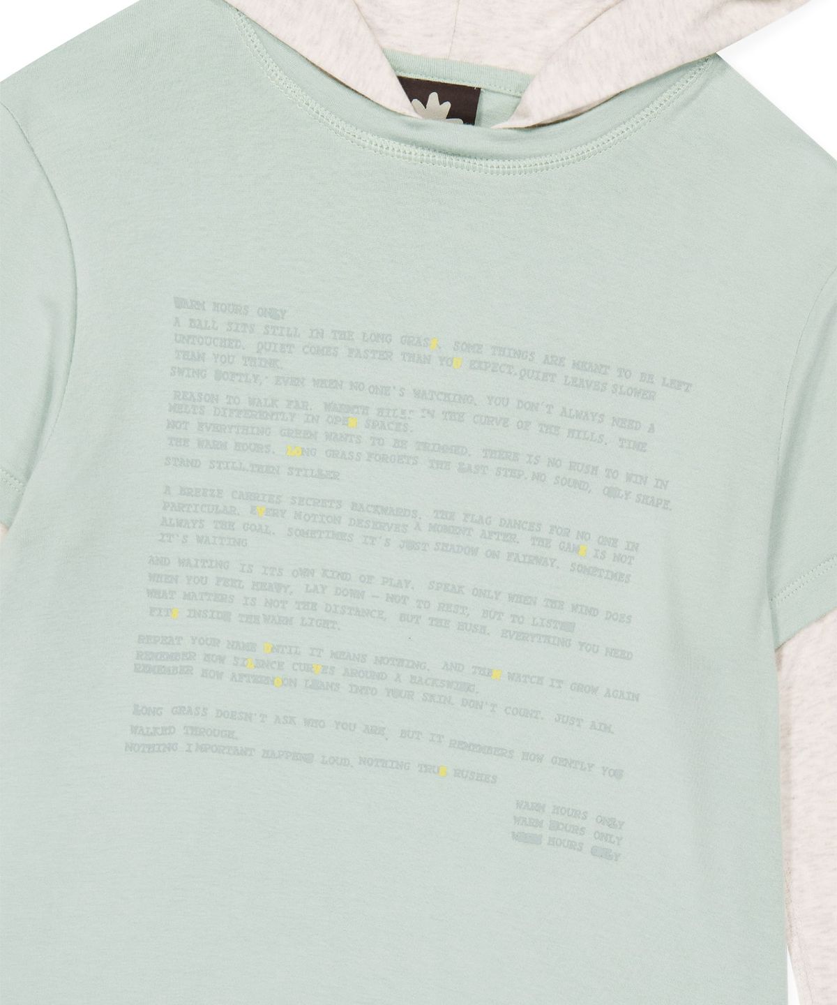 썬러브투어(SUNLOVETOUR) W Prose Layered Hooded Tee Mint