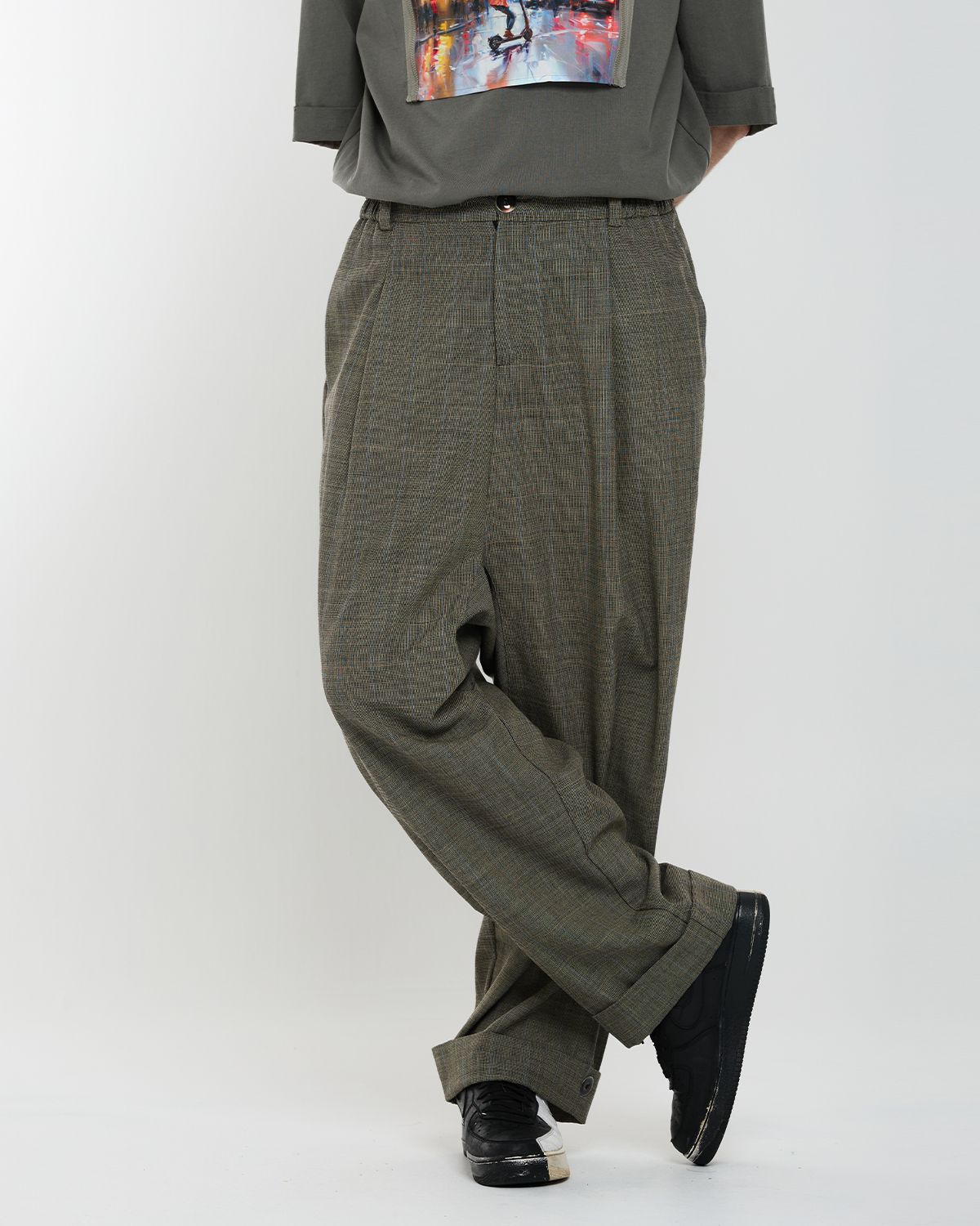 와이쏘씨리얼즈(WHYSOCEREALZ) Wide Baggie Trousers (find blue)