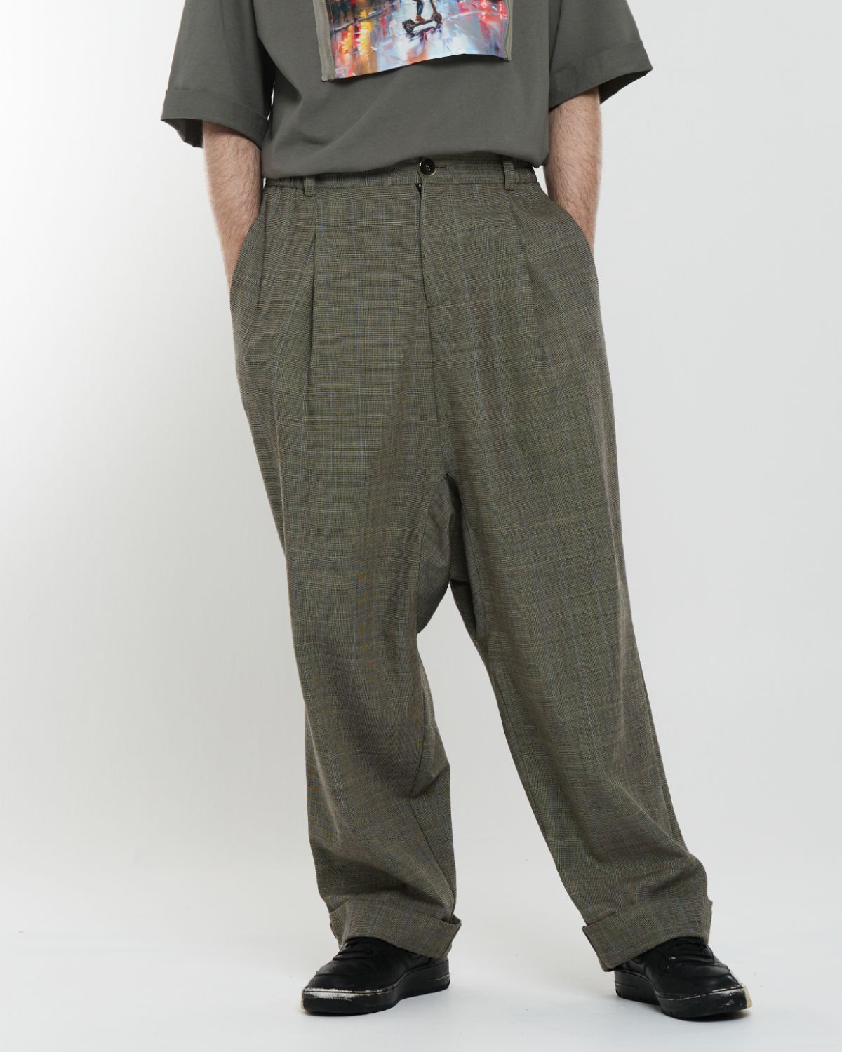 와이쏘씨리얼즈(WHYSOCEREALZ) Wide Baggie Trousers (find blue)