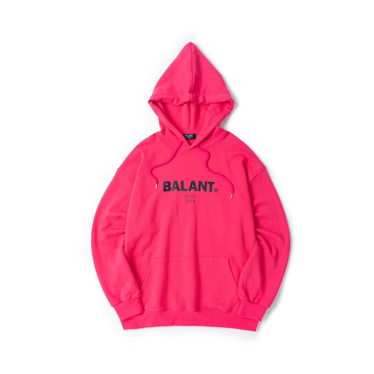 발란트(BALANT) 오리지널 헤비로고 베이직 후드 - 핑크