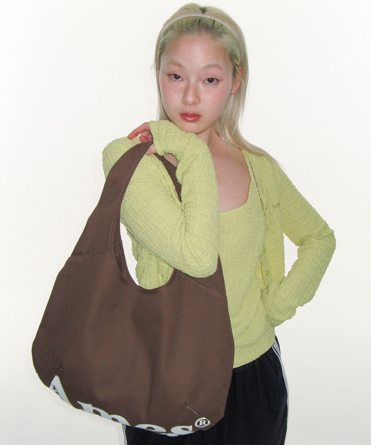 아메스 월드와이드(AMES-WORLDWIDE) 52 HOBO BAG BROWN