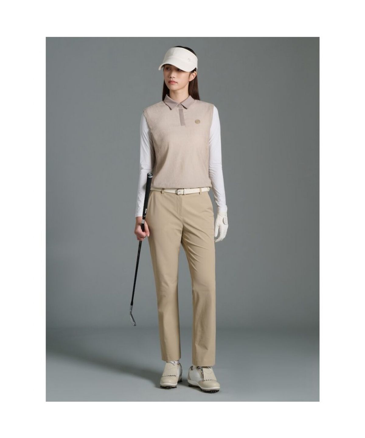 빈폴골프(BEANPOLE GOLF) 여성 AIO 티셔츠 - 베이지