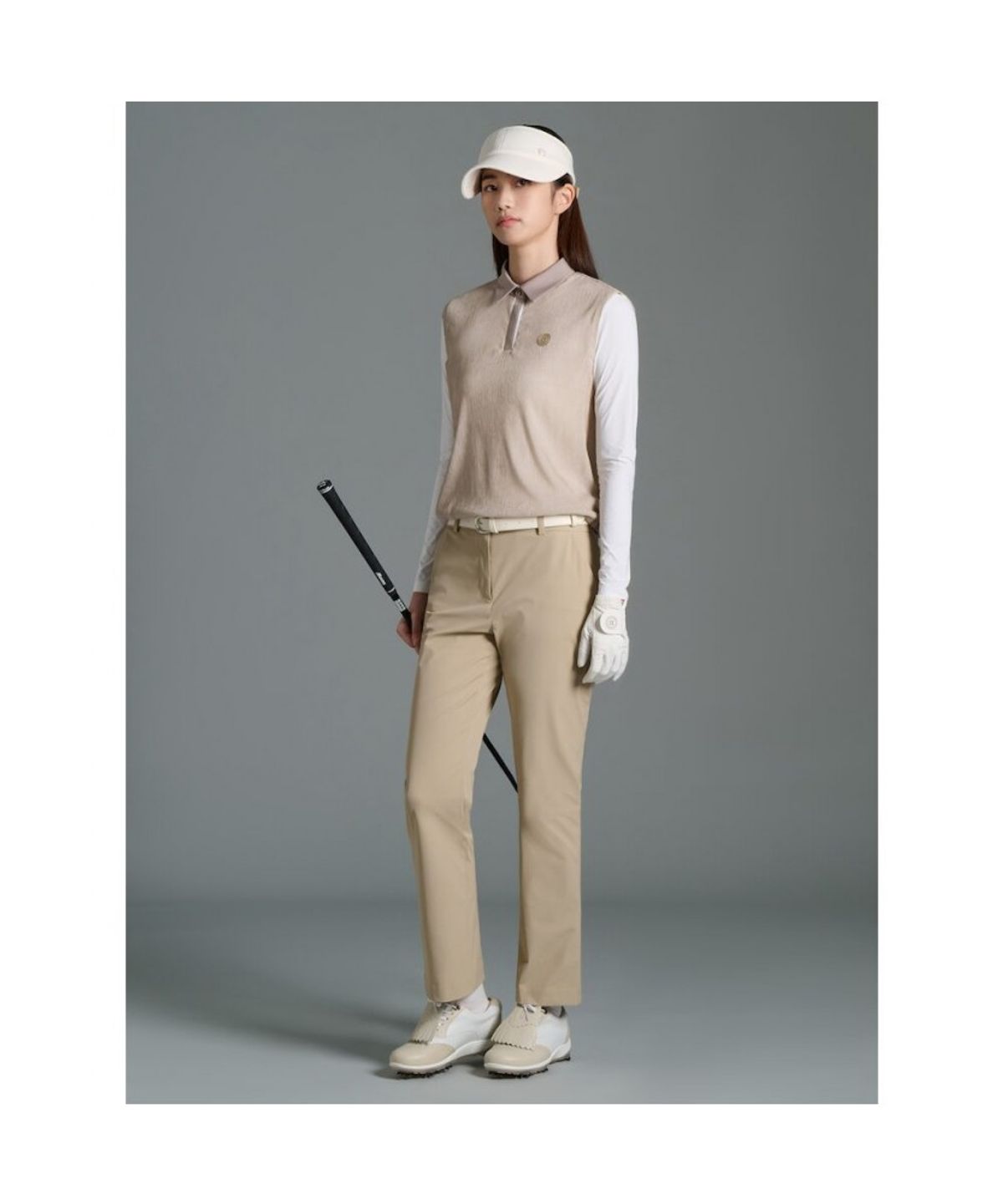 빈폴골프(BEANPOLE GOLF) 여성 AIO 티셔츠 - 베이지