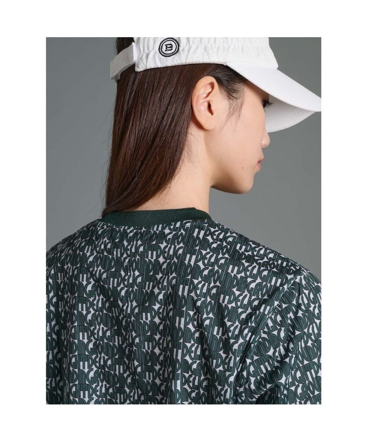 빈폴골프(BEANPOLE GOLF) 여성 패턴 아노락 긴소매 티셔츠 - 그린