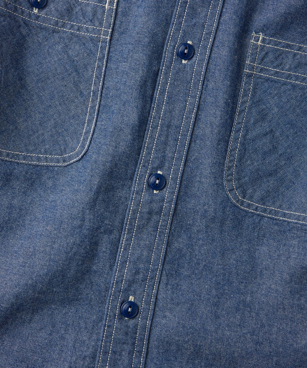 아웃스탠딩(OUTSTANDING) USN SELVEDGE CHAMBRAY SHIRT_L.BLUE