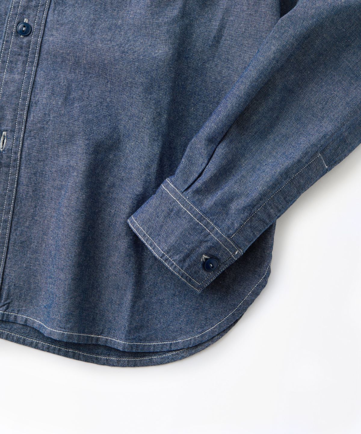 아웃스탠딩(OUTSTANDING) USN SELVEDGE CHAMBRAY SHIRT_L.BLUE