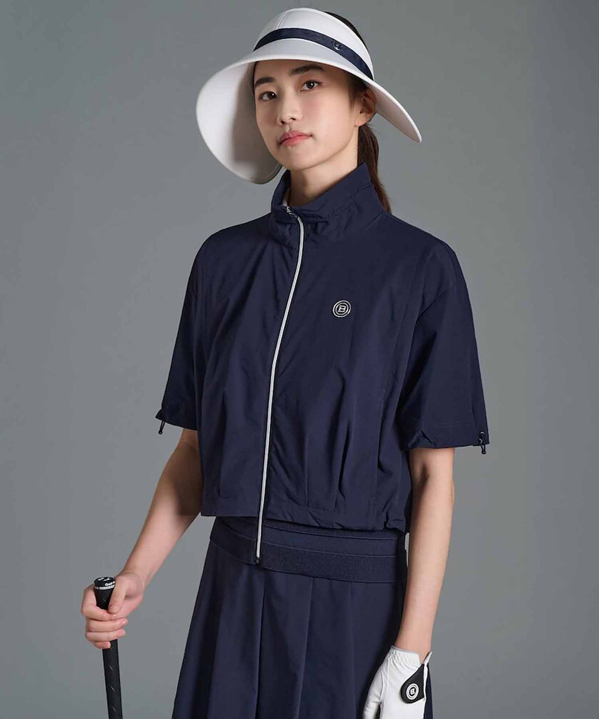 빈폴골프(BEANPOLE GOLF) 여성 홑겹 반소매 아우터 - 네이비