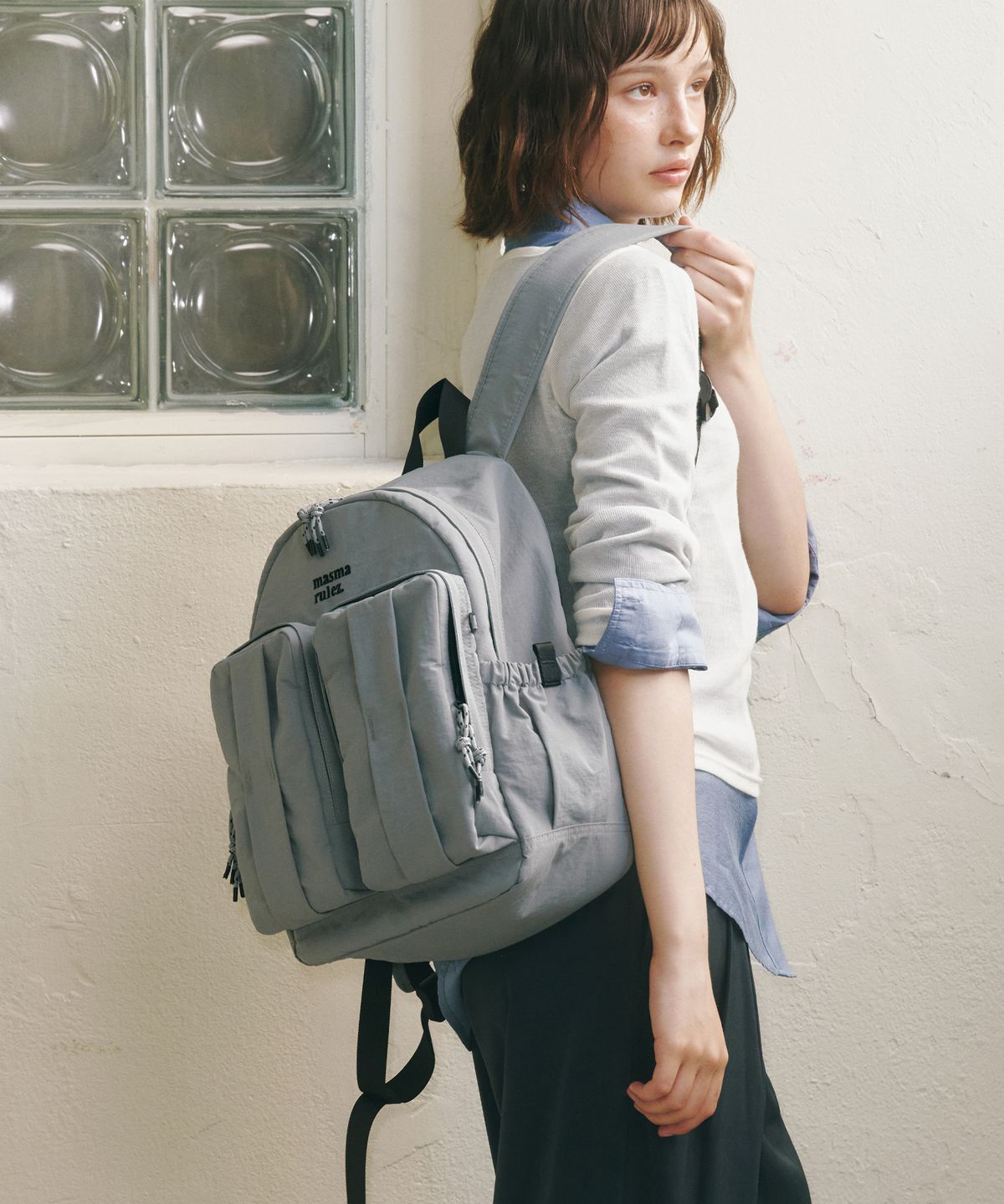 마스마룰즈(MASMARULEZ) mini ver. Glove backpack_Pale blue